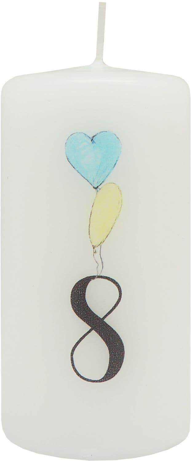DIANA CANDLES Geburtstagskerze Zahl 8