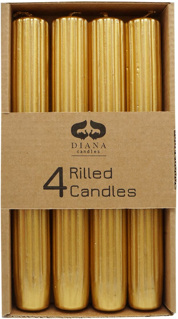 DIANA CANDLES Tafelkerzen Rillen
