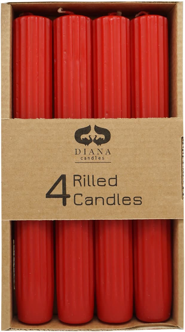 DIANA CANDLES Tafelkerzen Rillen
