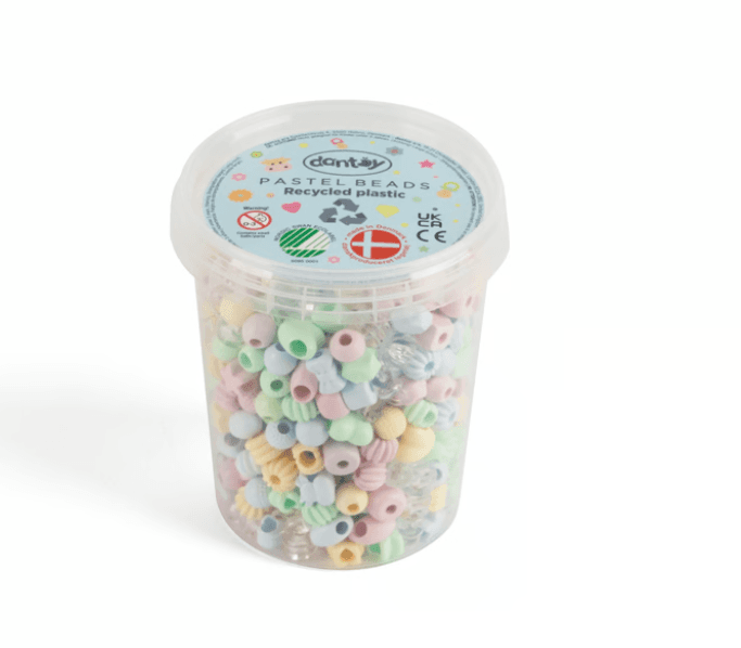 dantoy - Pastel Genbrug Perler 520 Stk.