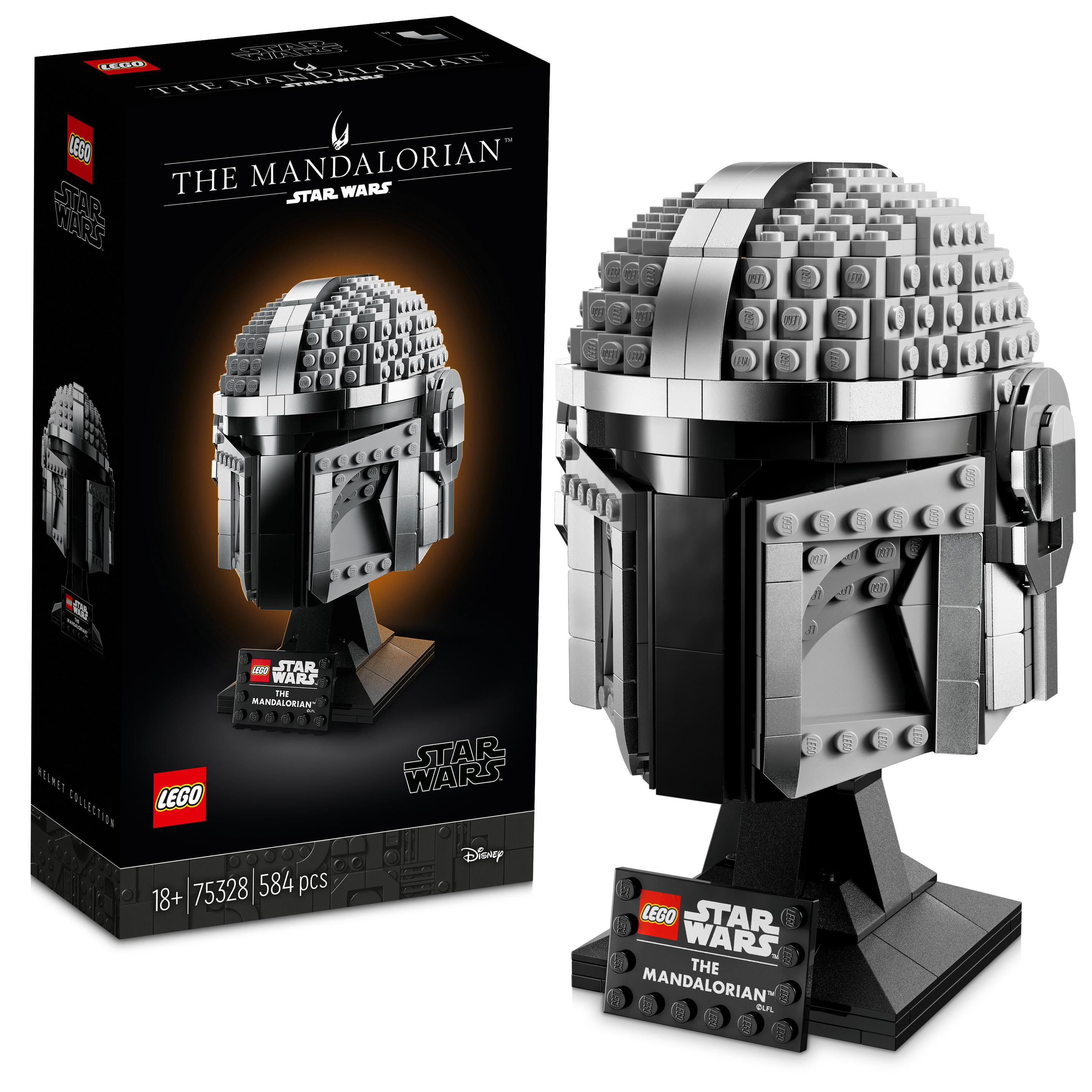 LEGO Star Wars 75328 Mandalorianer Helm, Sammlerstück Modell für Erwachsene