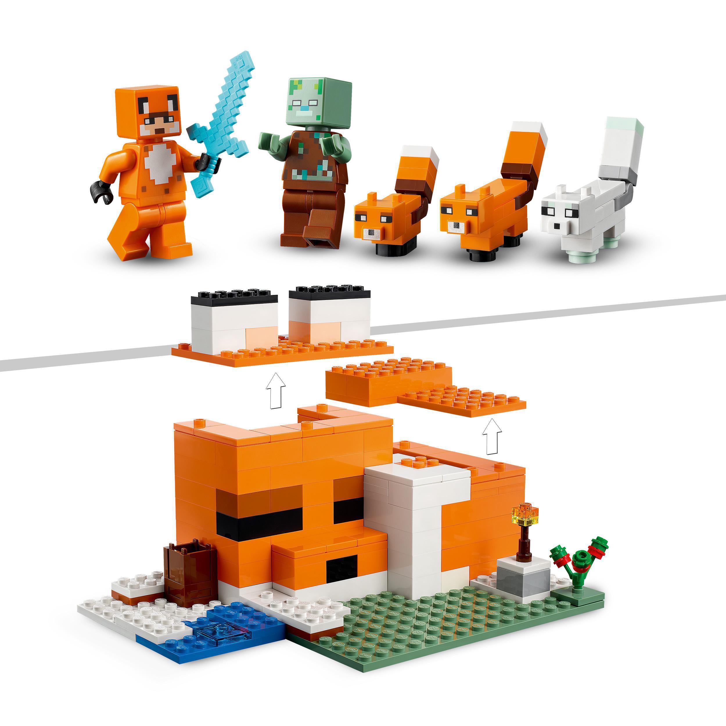 Produktbild LEGO Minecraft 21178 Die Fuchs-Lodge, Spielzeug ab 8 Jahren mit Figuren 4 von 7
