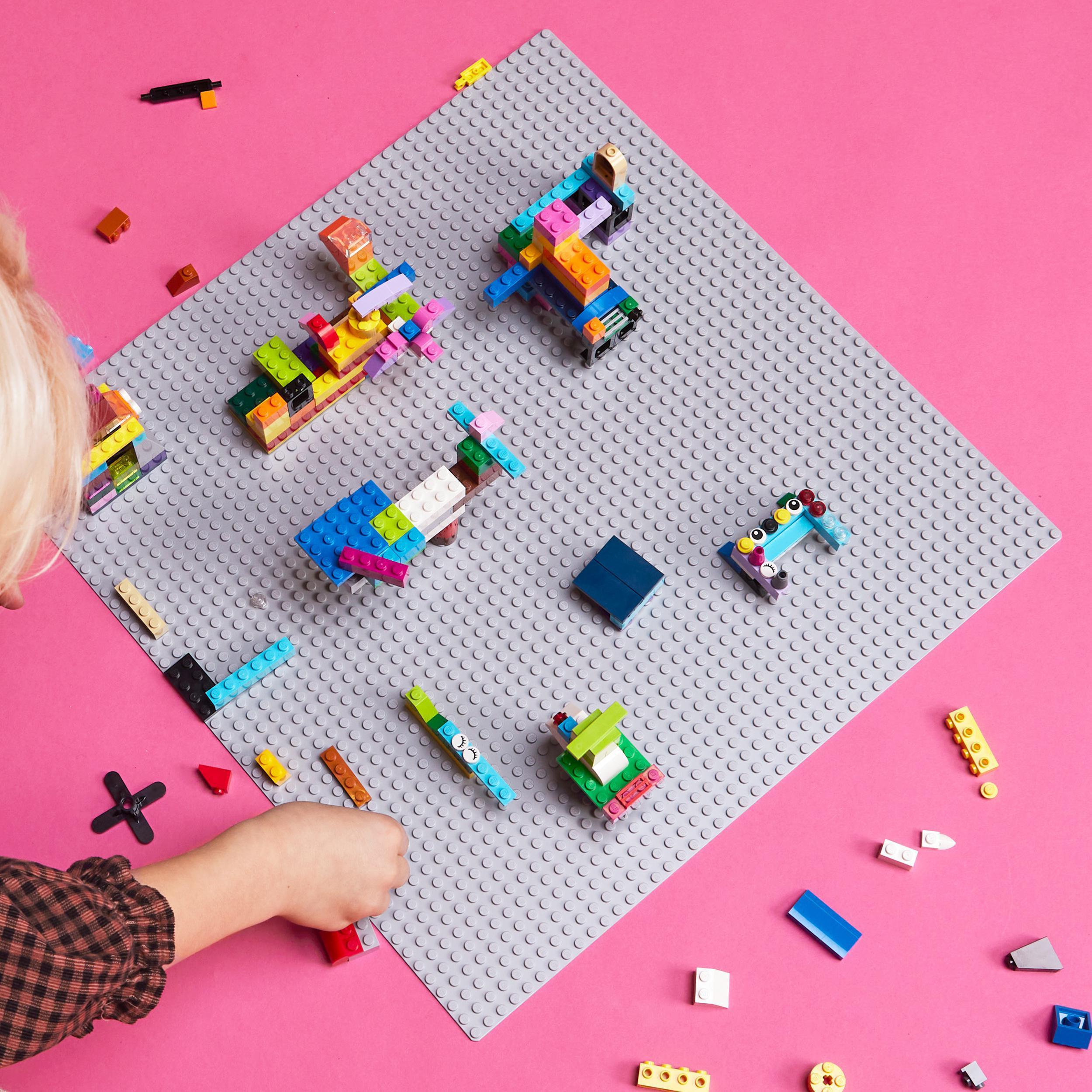 Produktbild LEGO Classic 11024 Graue Bauplatte, Grundplatte für LEGO Sets, 48x48 3 von 6