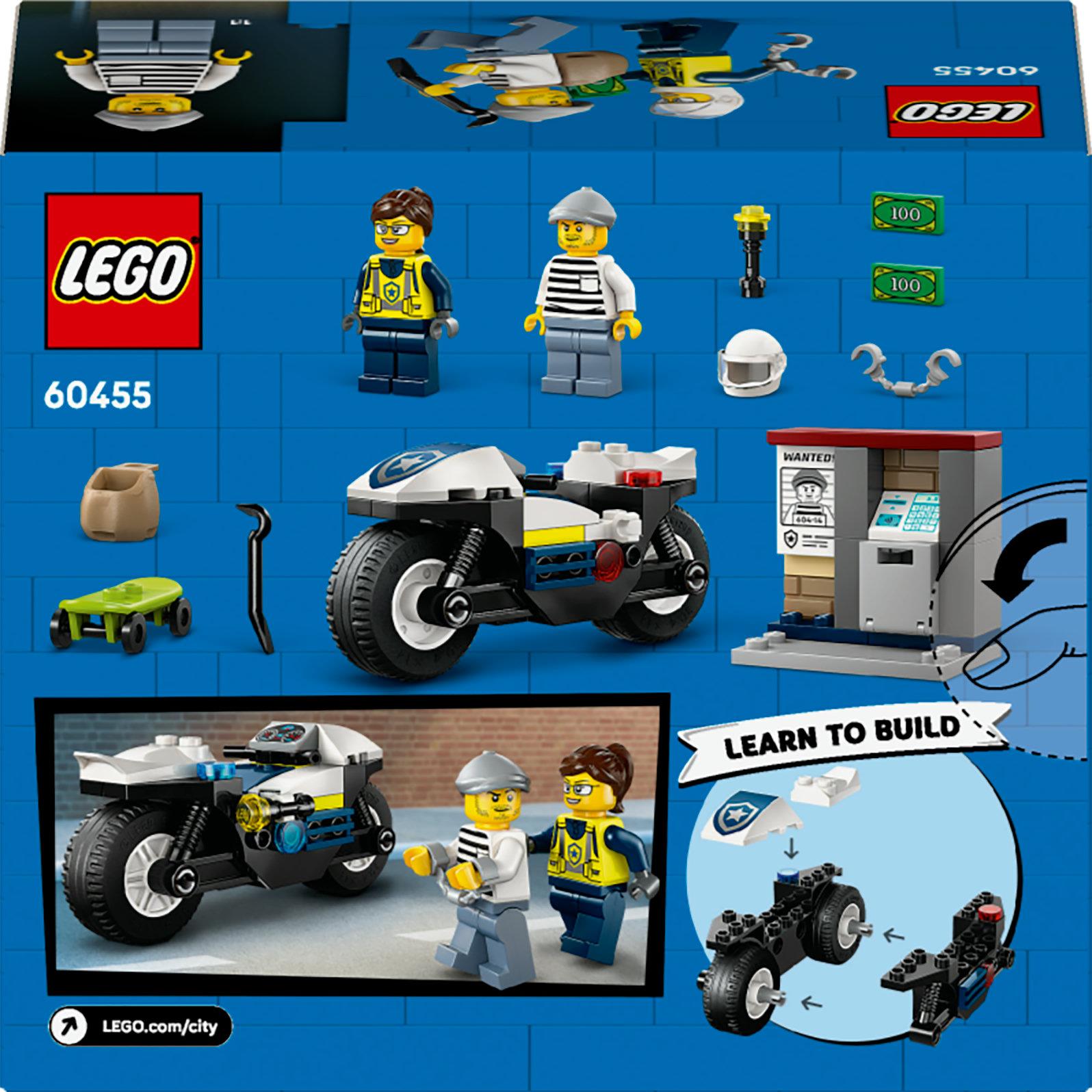 Produktbild LEGO City Verfolgungsjagd mit dem Polizeimotorrad Spielset 60455 2 von 7