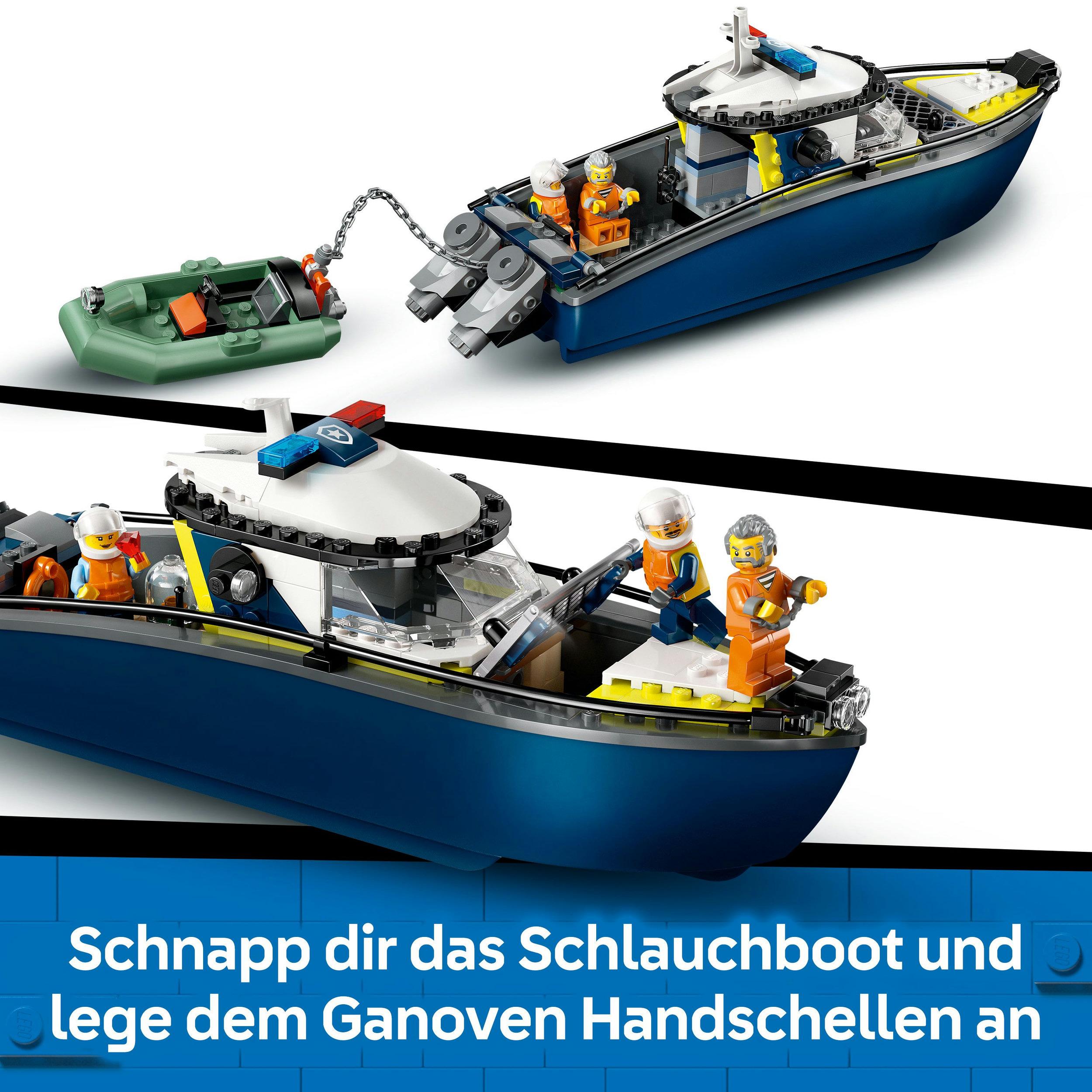 Produktbild LEGO City Verfolgungsjagd im Polizeiboot, Spielset mit Schnellboot 60456 5 von 7