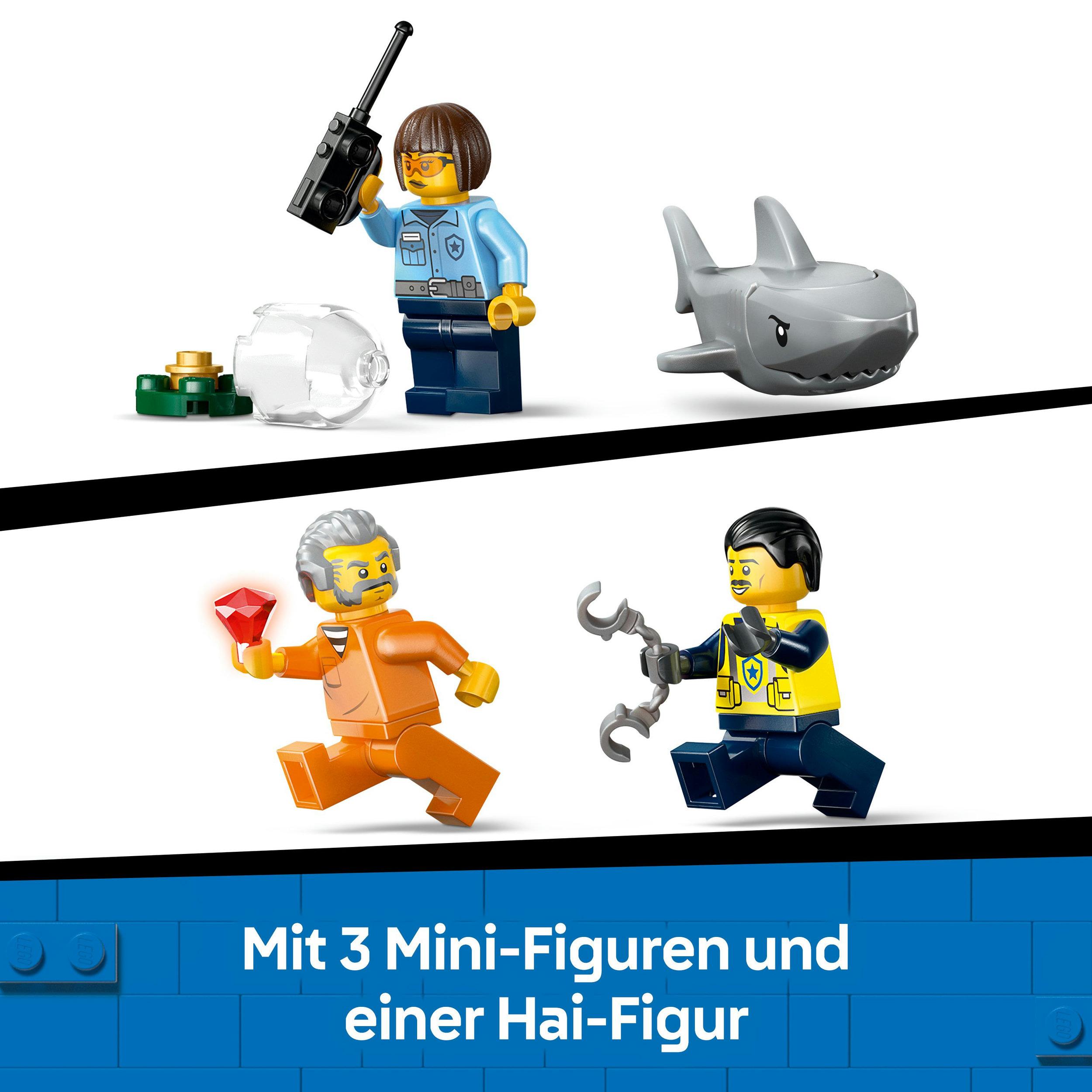 Produktbild LEGO City Verfolgungsjagd im Polizeiboot, Spielset mit Schnellboot 60456 4 von 7