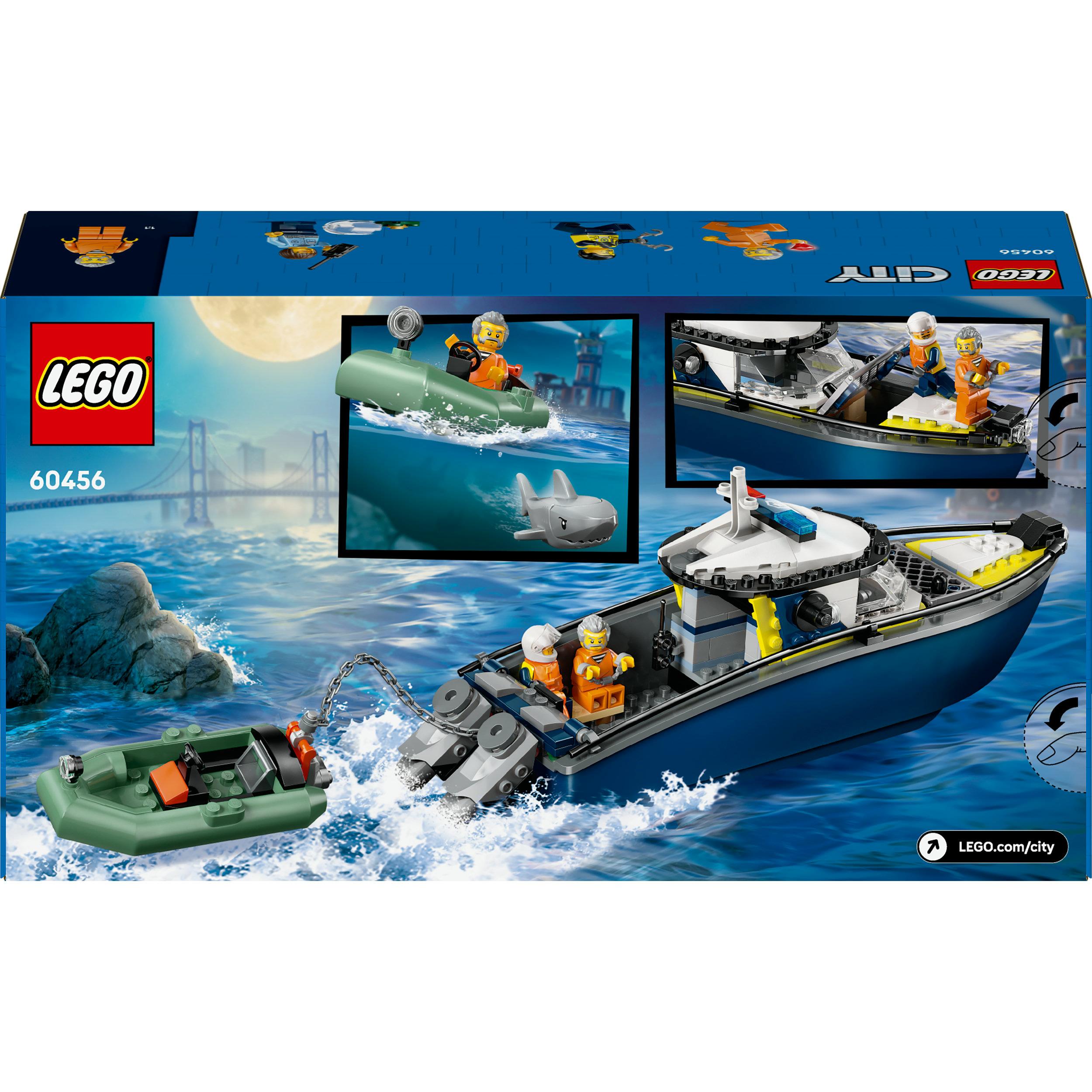 Produktbild LEGO City Verfolgungsjagd im Polizeiboot, Spielset mit Schnellboot 60456 2 von 7