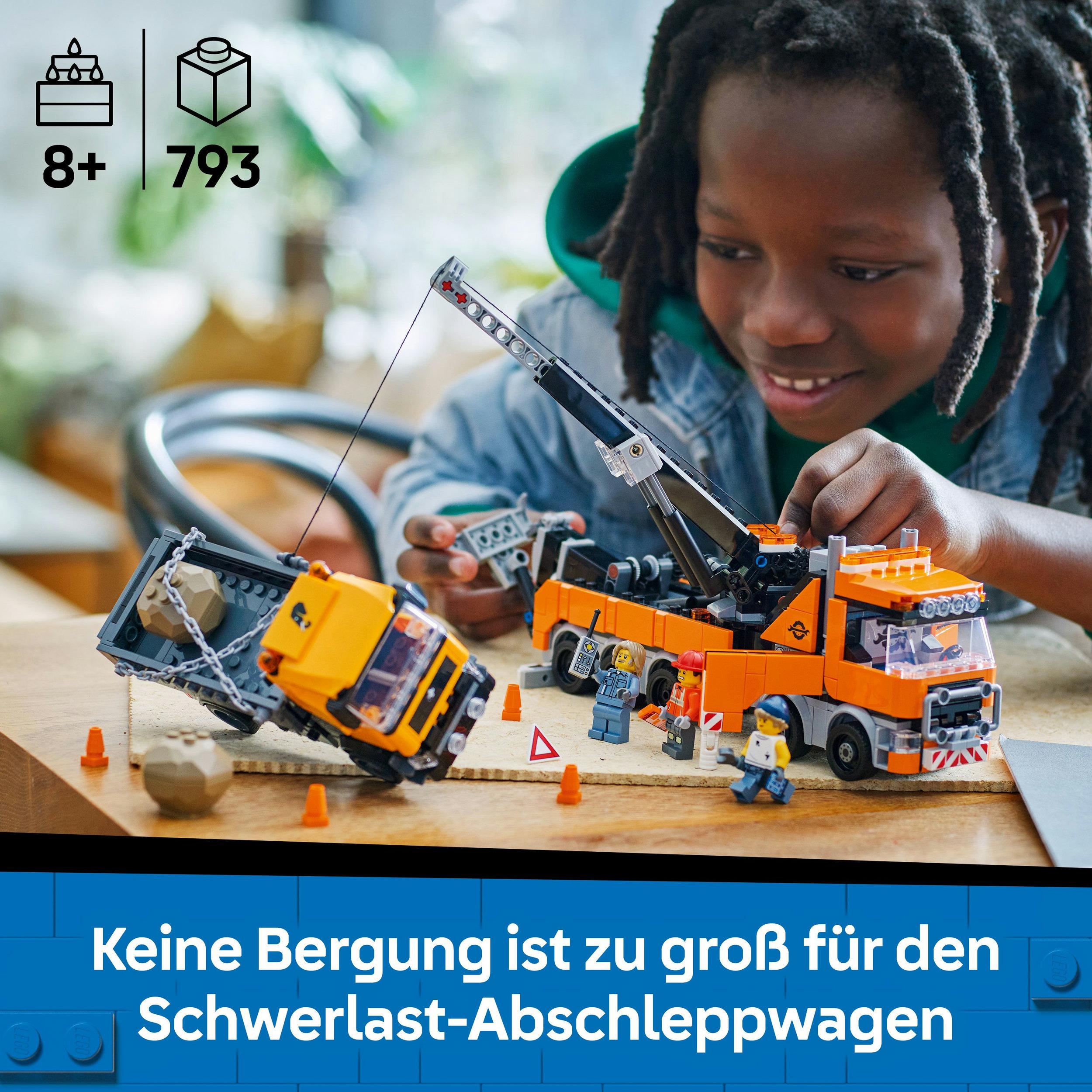 Produktbild LEGO City Schwerlast-Abschleppwagen mit Kran, Set für Rollenspiele 60467 7 von 9