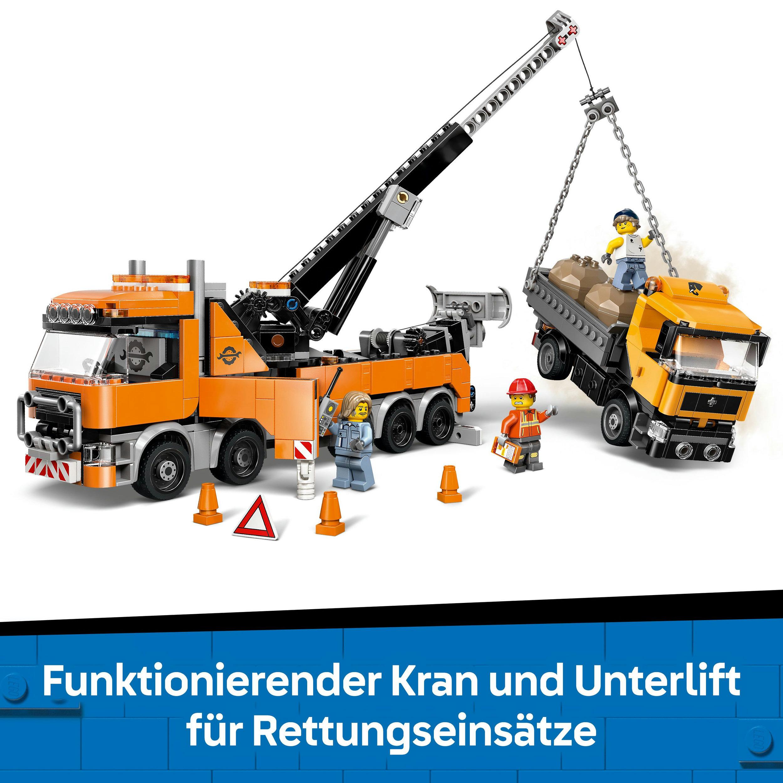 Produktbild LEGO City Schwerlast-Abschleppwagen mit Kran, Set für Rollenspiele 60467 6 von 9