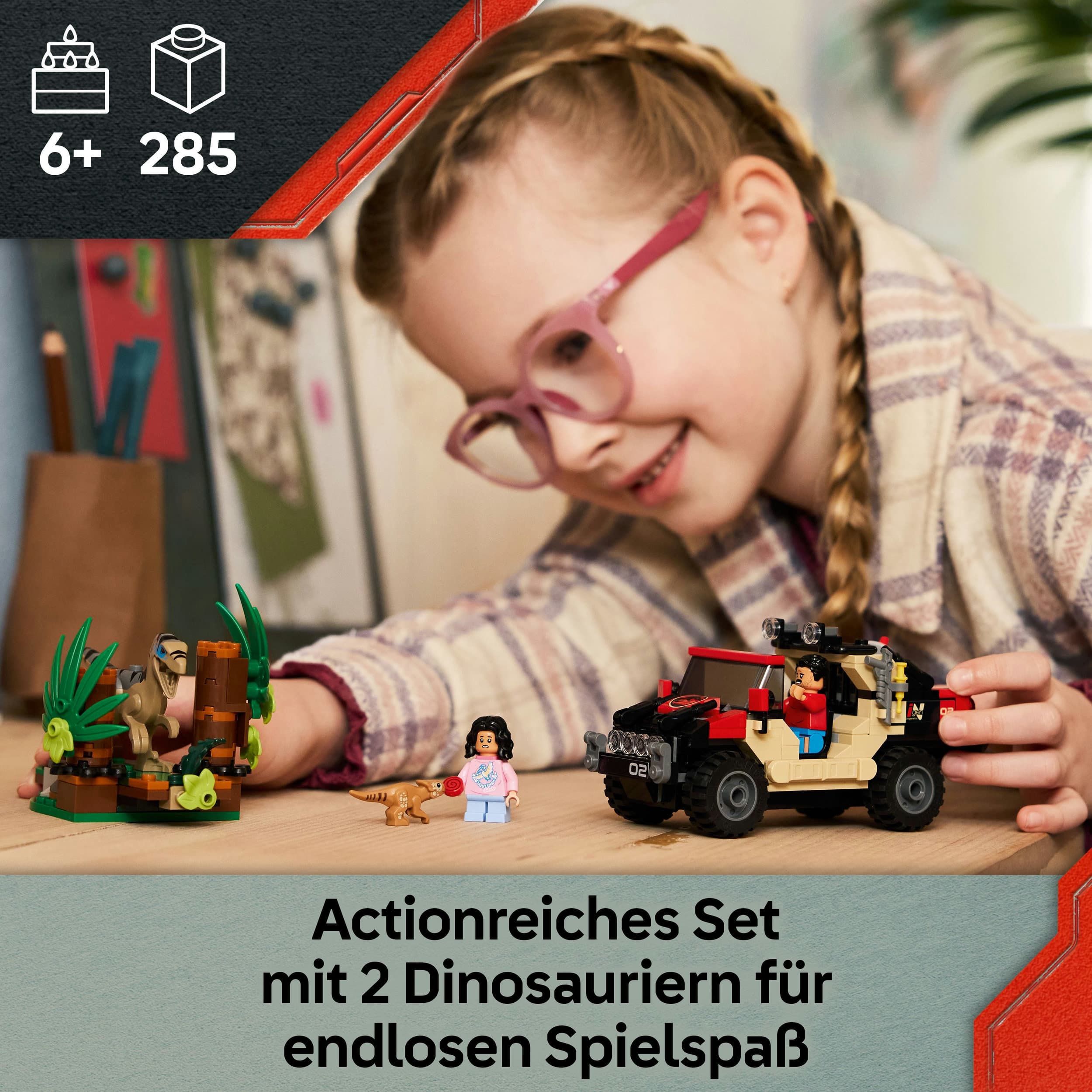 Produktbild LEGO Jurassic World 76972 Raptor: Verfolgungsjagd mit dem Geländewagen 7 von 7