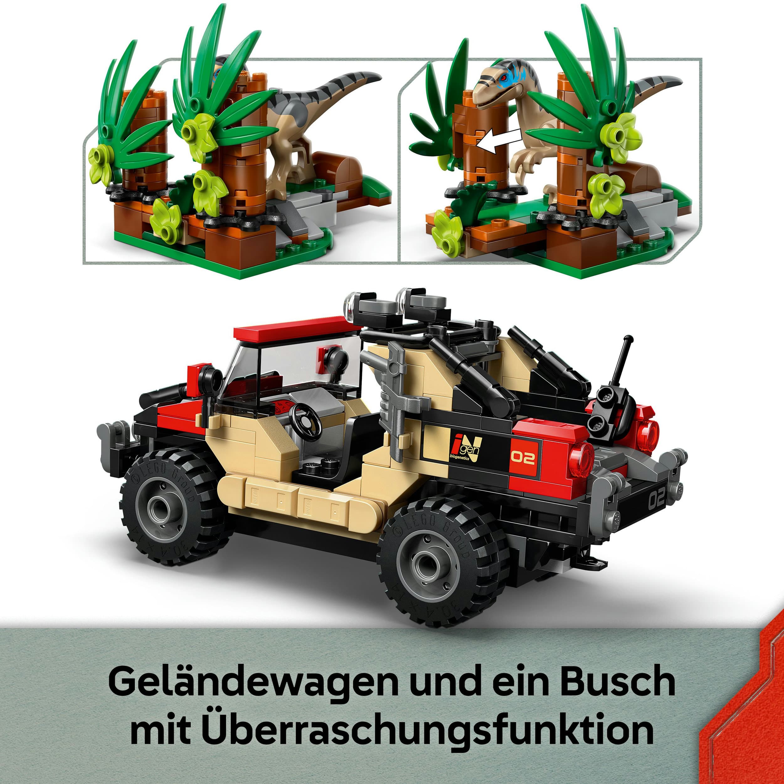 Produktbild LEGO Jurassic World 76972 Raptor: Verfolgungsjagd mit dem Geländewagen 6 von 7