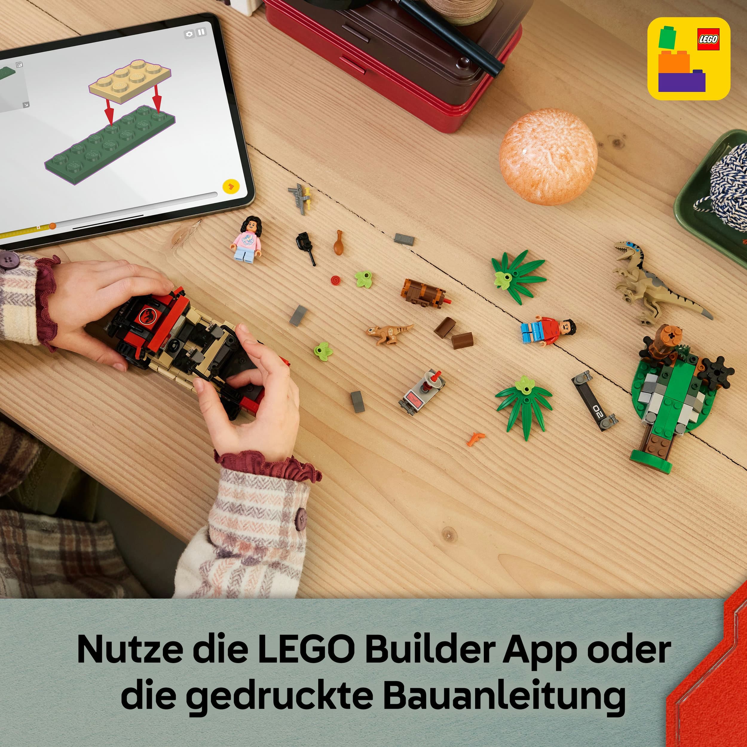 Produktbild LEGO Jurassic World 76972 Raptor: Verfolgungsjagd mit dem Geländewagen 3 von 7