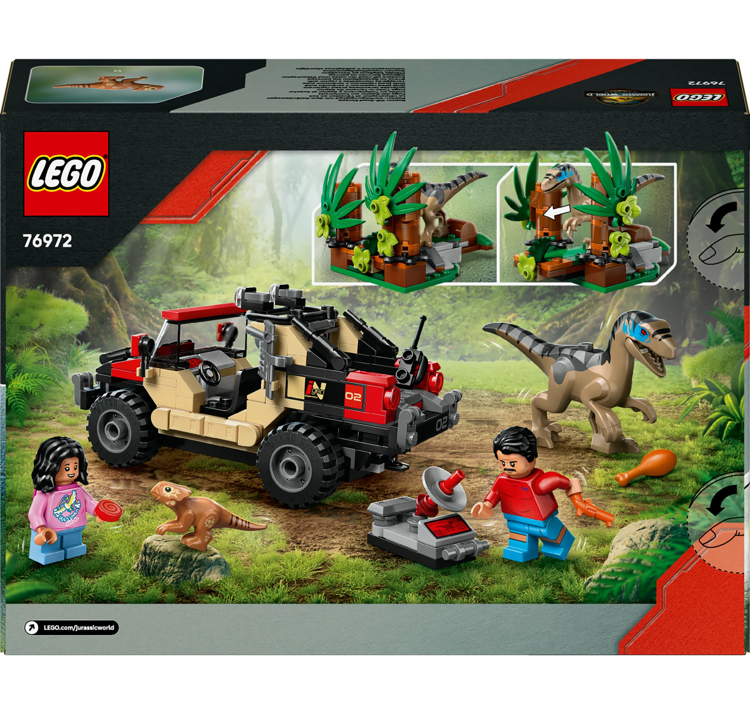Produktbild LEGO Jurassic World 76972 Raptor: Verfolgungsjagd mit dem Geländewagen 2 von 7