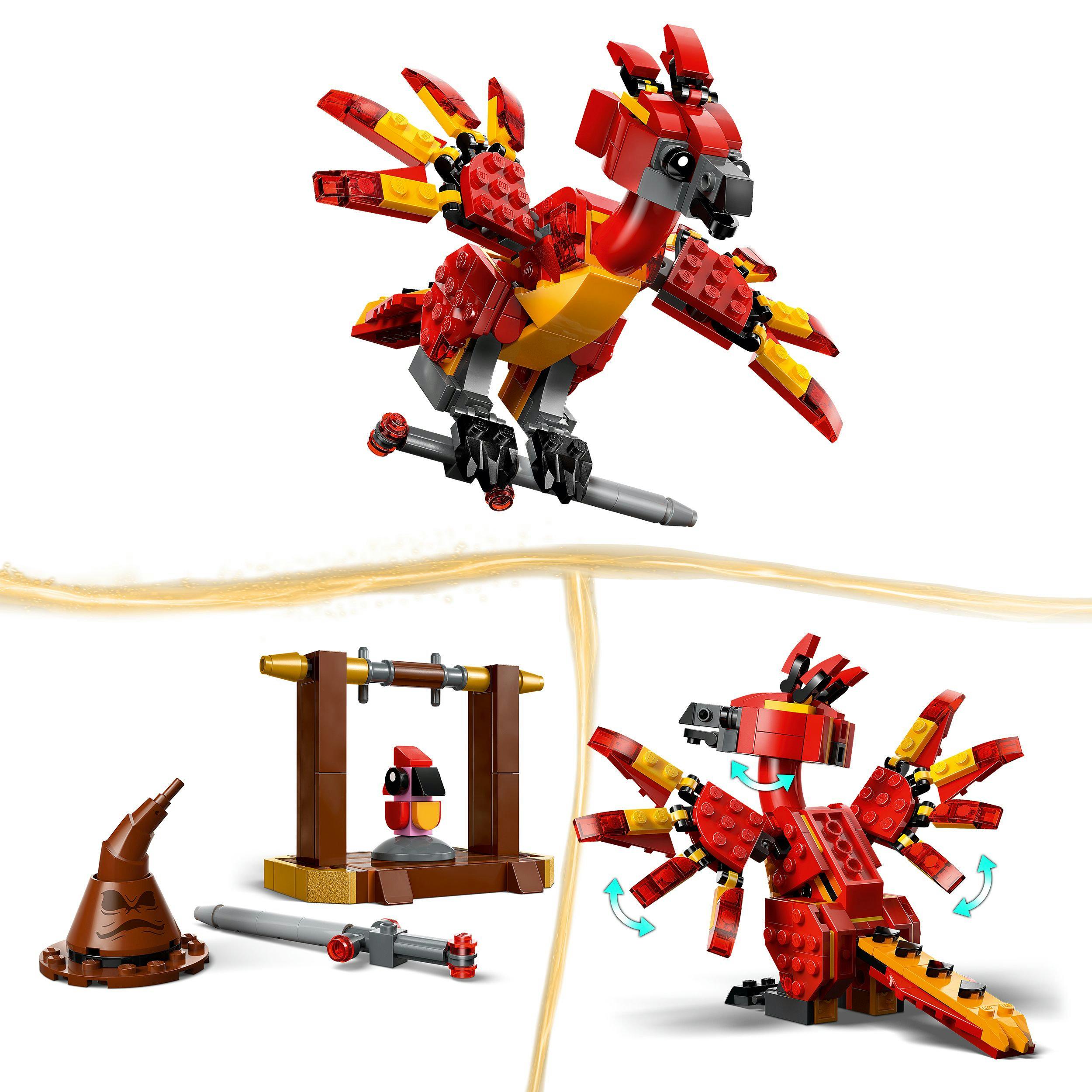 Produktbild LEGO Harry Potter Fawkes: Dumbledores Phönix Spielzeug-Vogelfigur 76448 5 von 7
