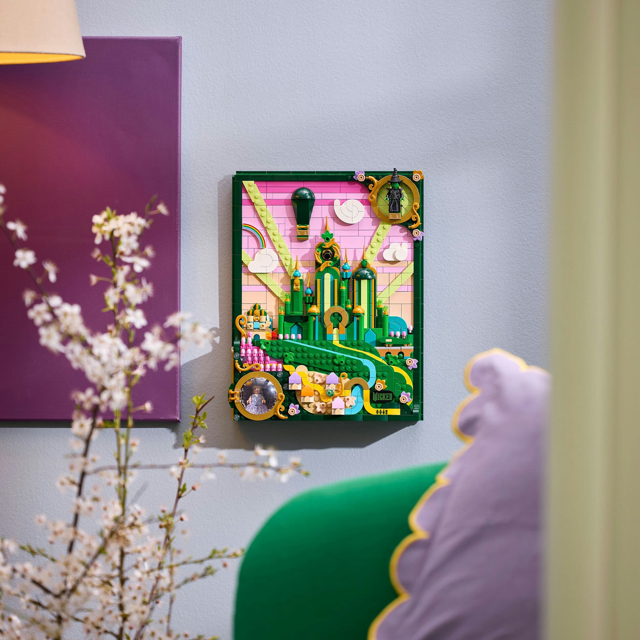 Produktbild LEGO Wicked 75685 Emerald City Wandkunst, DIY Set für Erwachsene 5 von 8