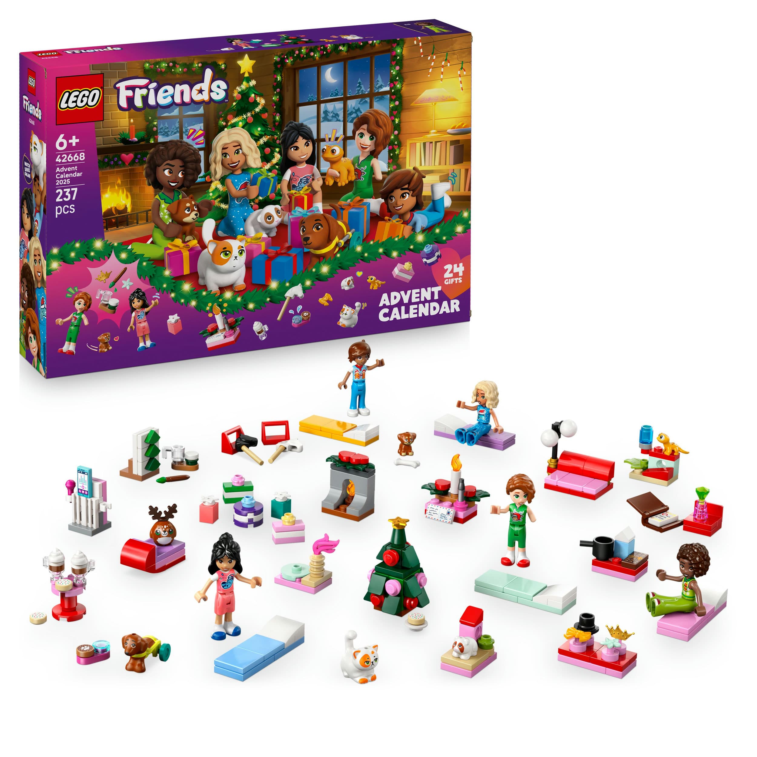 LEGO Friends 42668 Adventskalender 2025, Spielzeug für Jungen & Mädchen