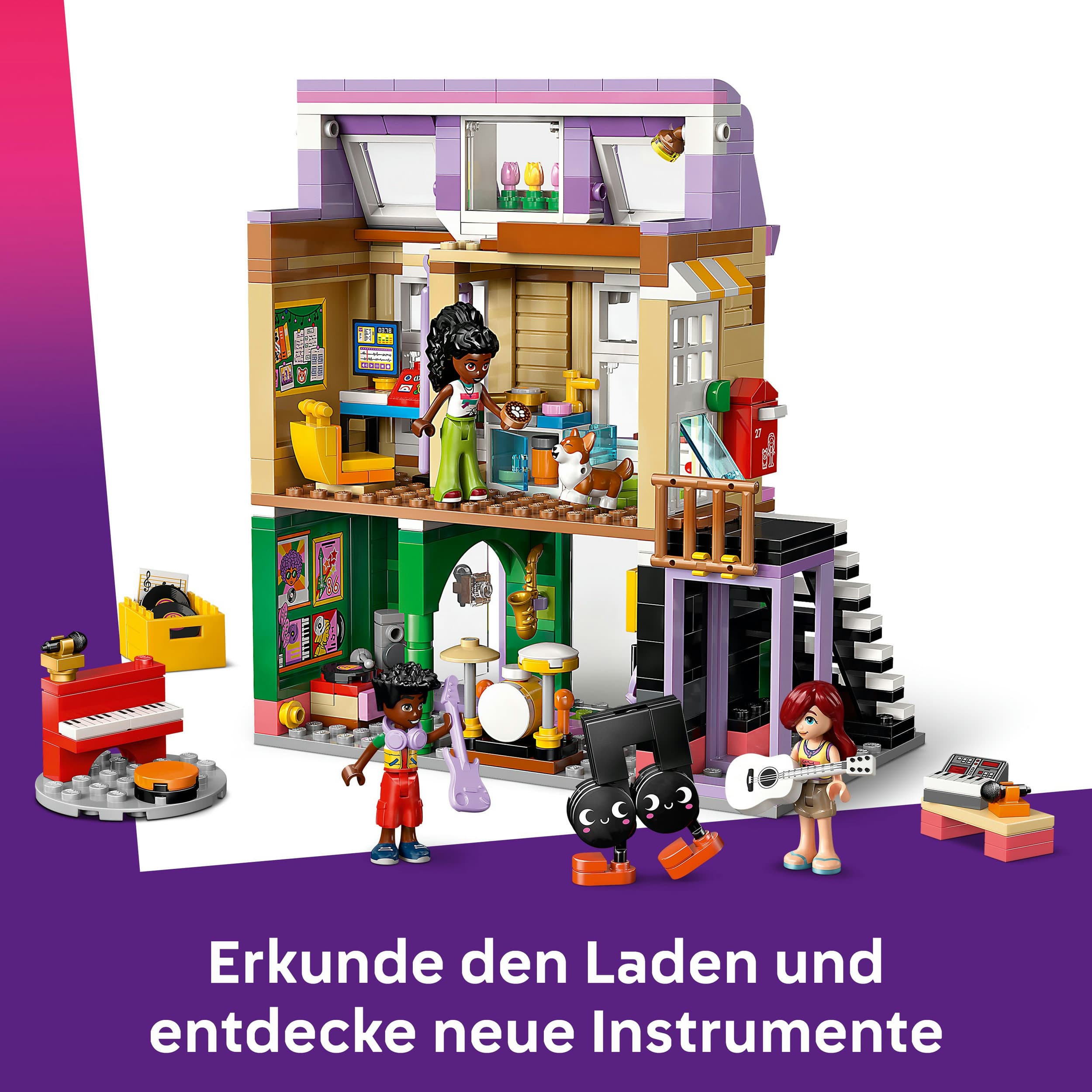 Produktbild LEGO Friends Musikladen & Wohnung - Spielzeug mit Instrumenten - 42653 5 von 7