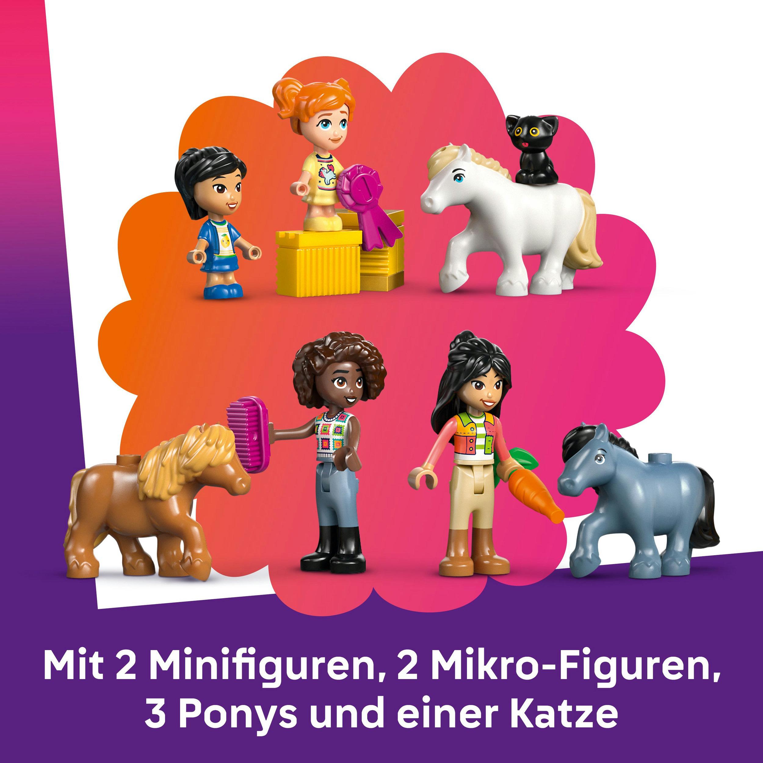 Produktbild LEGO Friends Ponyhof & Stall - Bauset mit 4 Mini-Puppen und Tieren - 42654 3 von 7