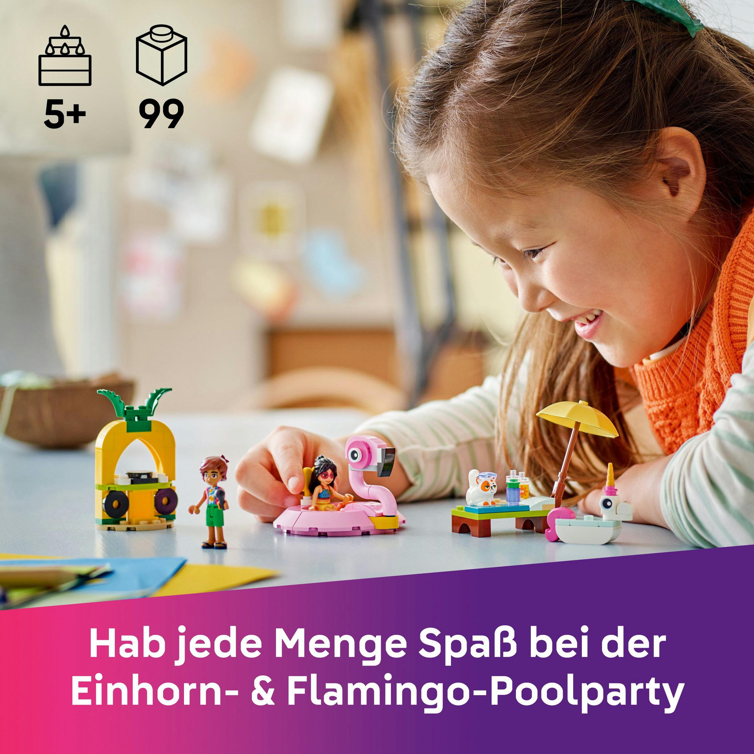 Produktbild LEGO Friends Poolparty mit Einhorn und Flamingo - Set mit Tieren - 42658 7 von 7