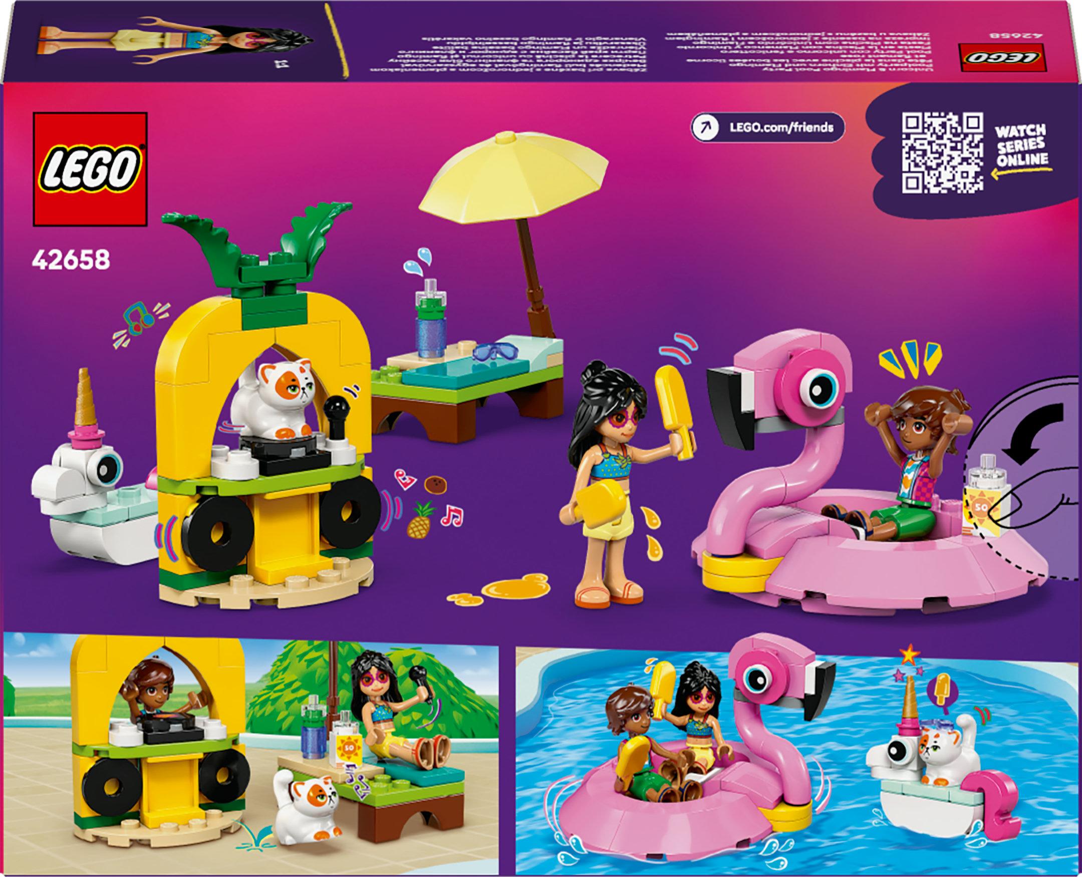 Produktbild LEGO Friends Poolparty mit Einhorn und Flamingo - Set mit Tieren - 42658 2 von 7