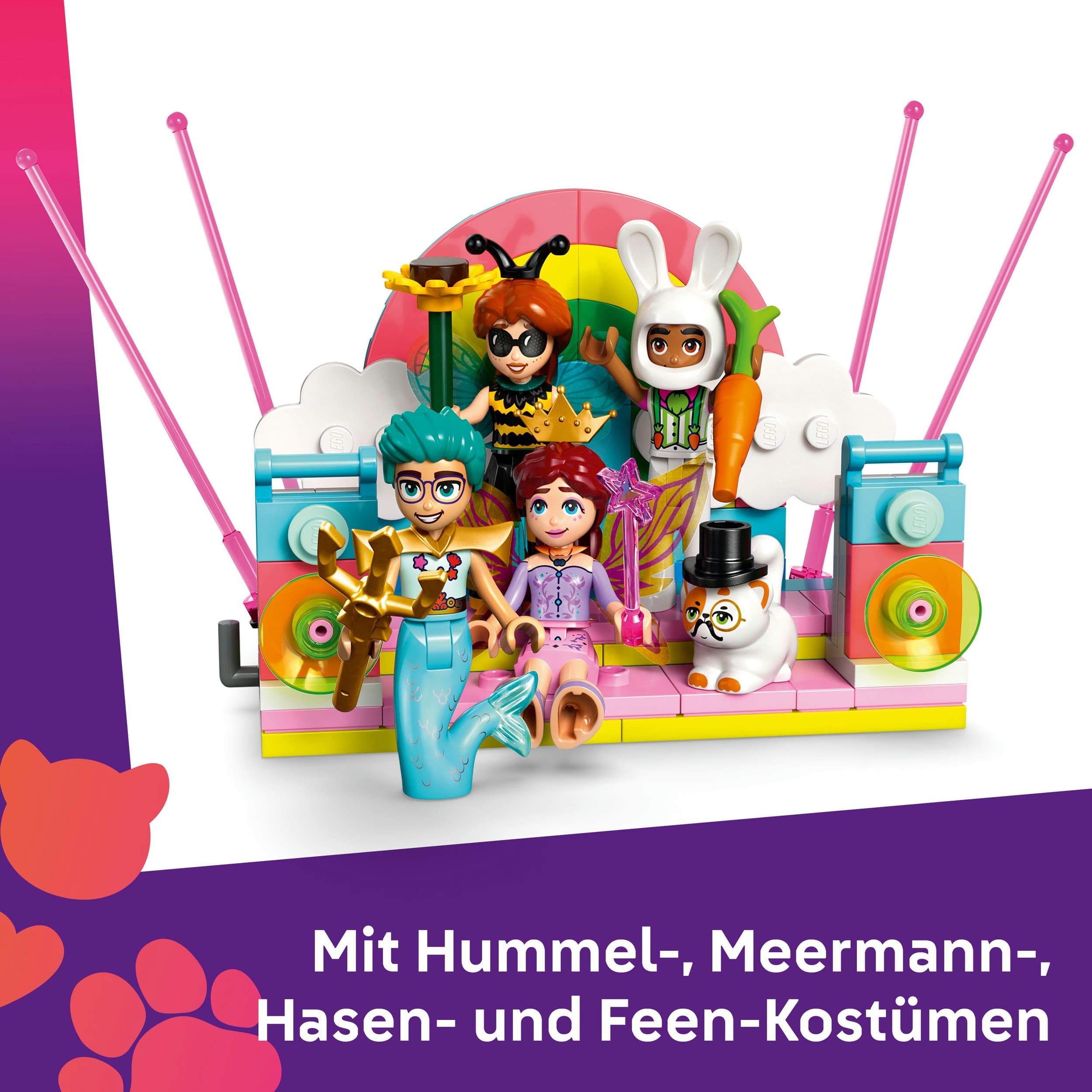 Produktbild LEGO Friends Kostümparty mit Einhorn und Fee - Set mit Mini-Puppen 42661 6 von 7