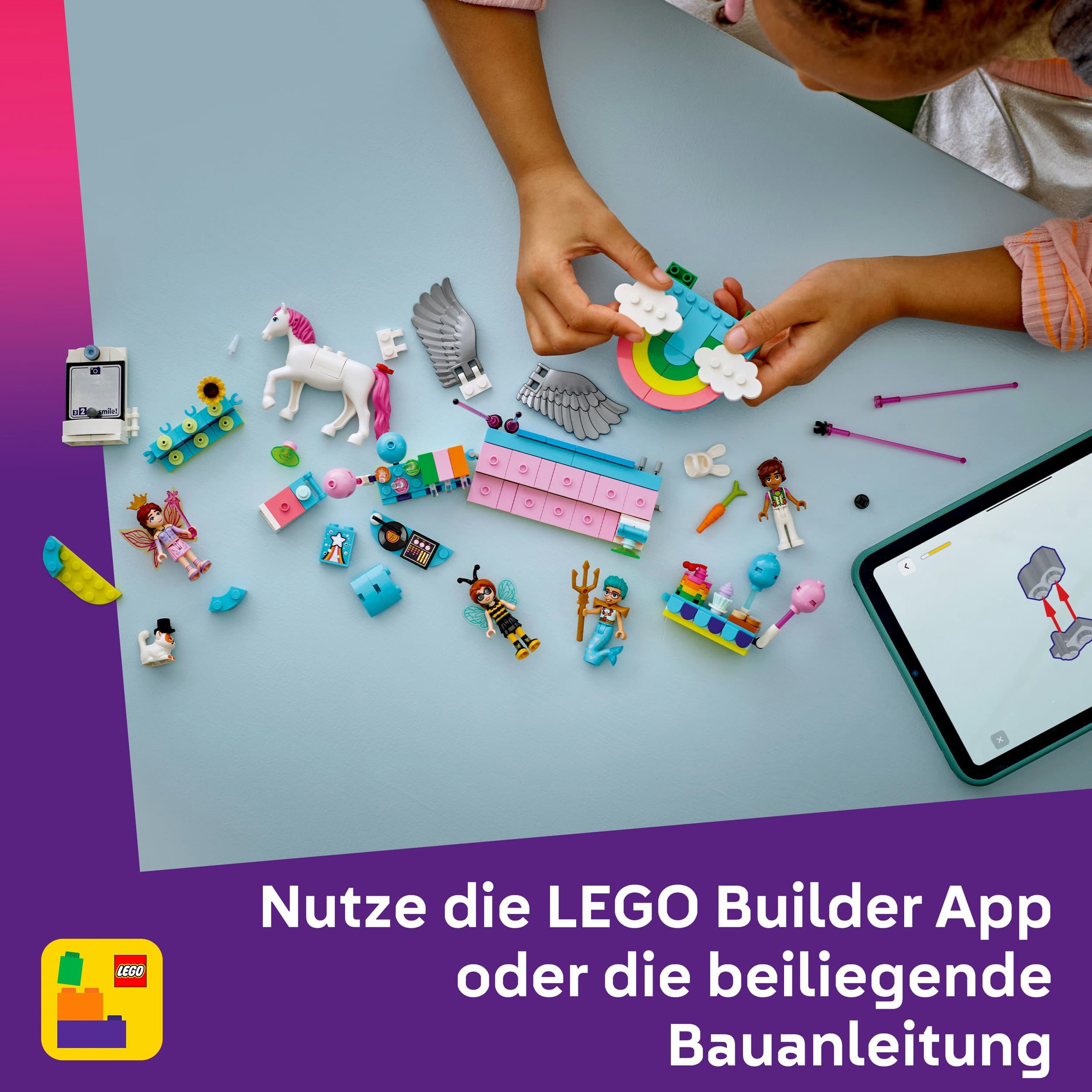 Produktbild LEGO Friends Kostümparty mit Einhorn und Fee - Set mit Mini-Puppen 42661 3 von 7