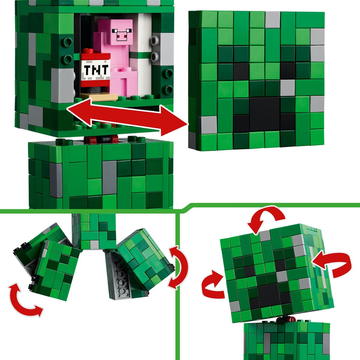 LEGO Minecraft Der Creeper Spielzeug - Bewegliche Actionfigur - 21276 ...