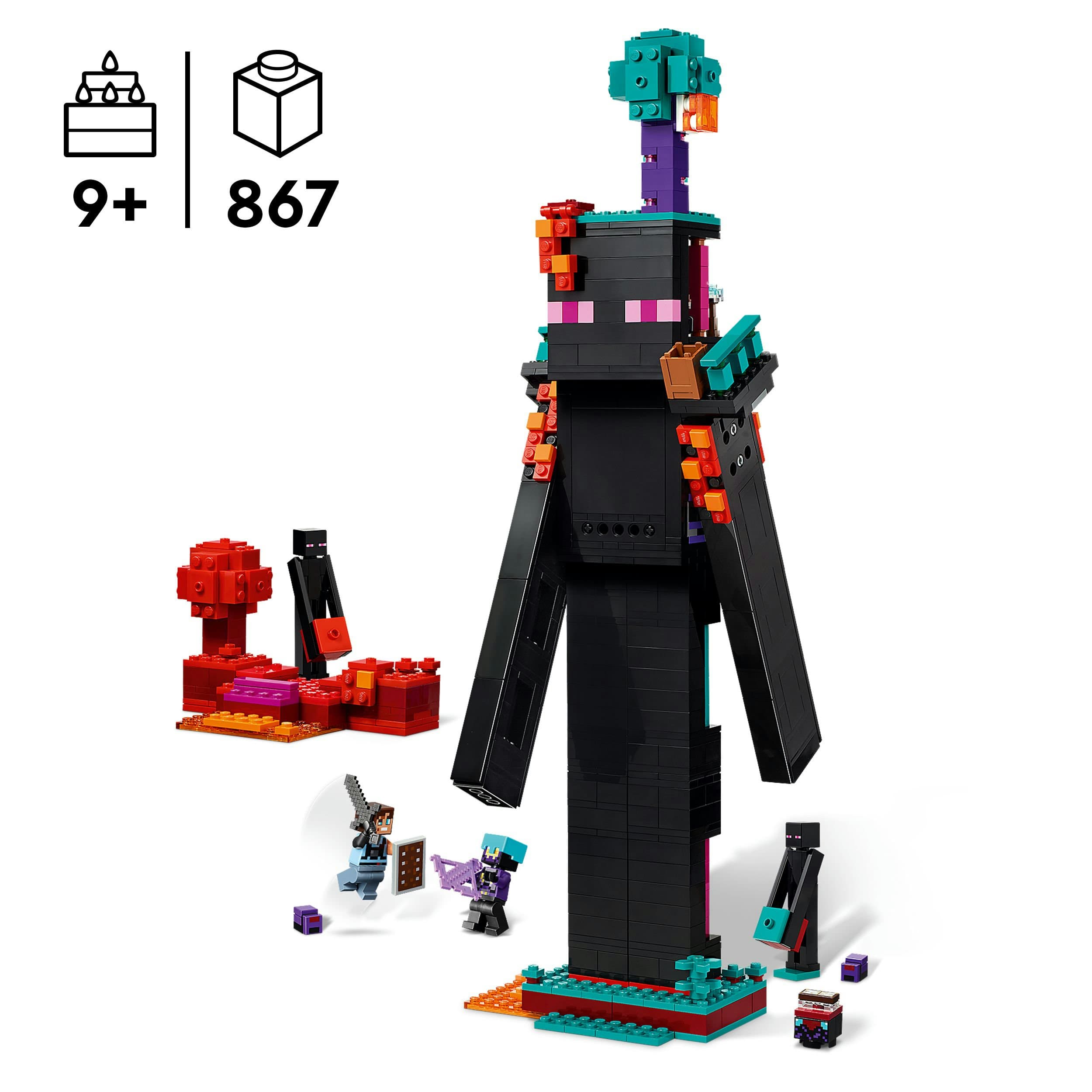 Produktbild LEGO Minecraft Der Enderman-Turm - Spielzeug für Gamer - 21279 6 von 7