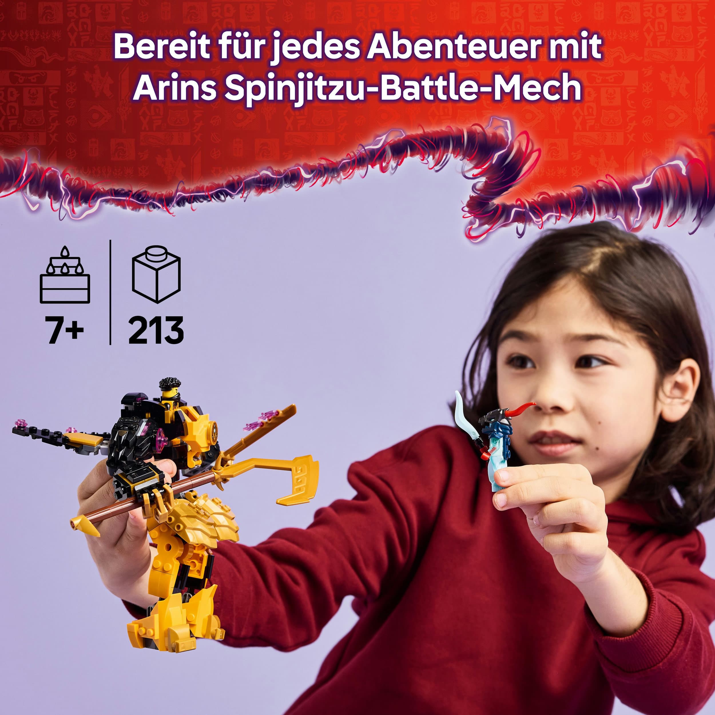 Produktbild LEGO NINJAGO Arins Spinjitzumech - Spielset mit 2 Minifiguren - 71839 8 von 8