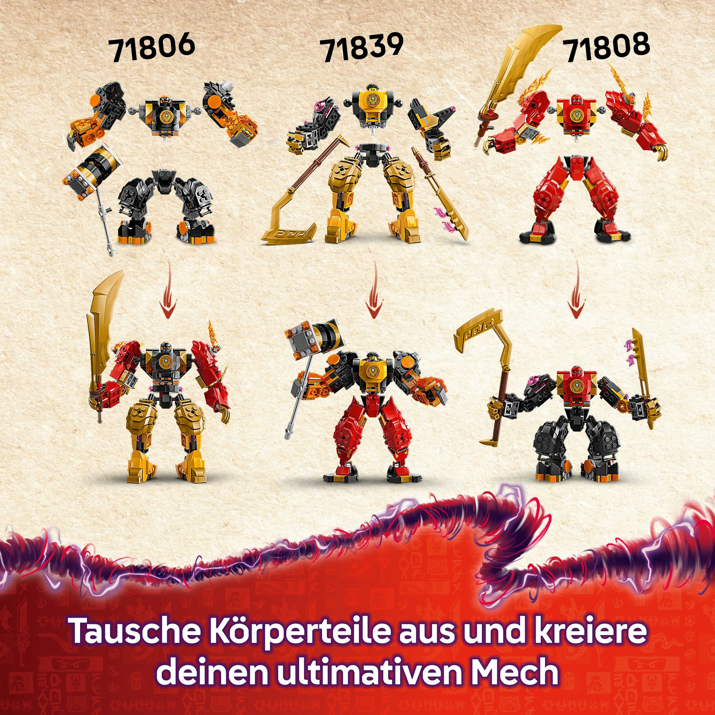 Produktbild LEGO NINJAGO Arins Spinjitzumech - Spielset mit 2 Minifiguren - 71839 6 von 8