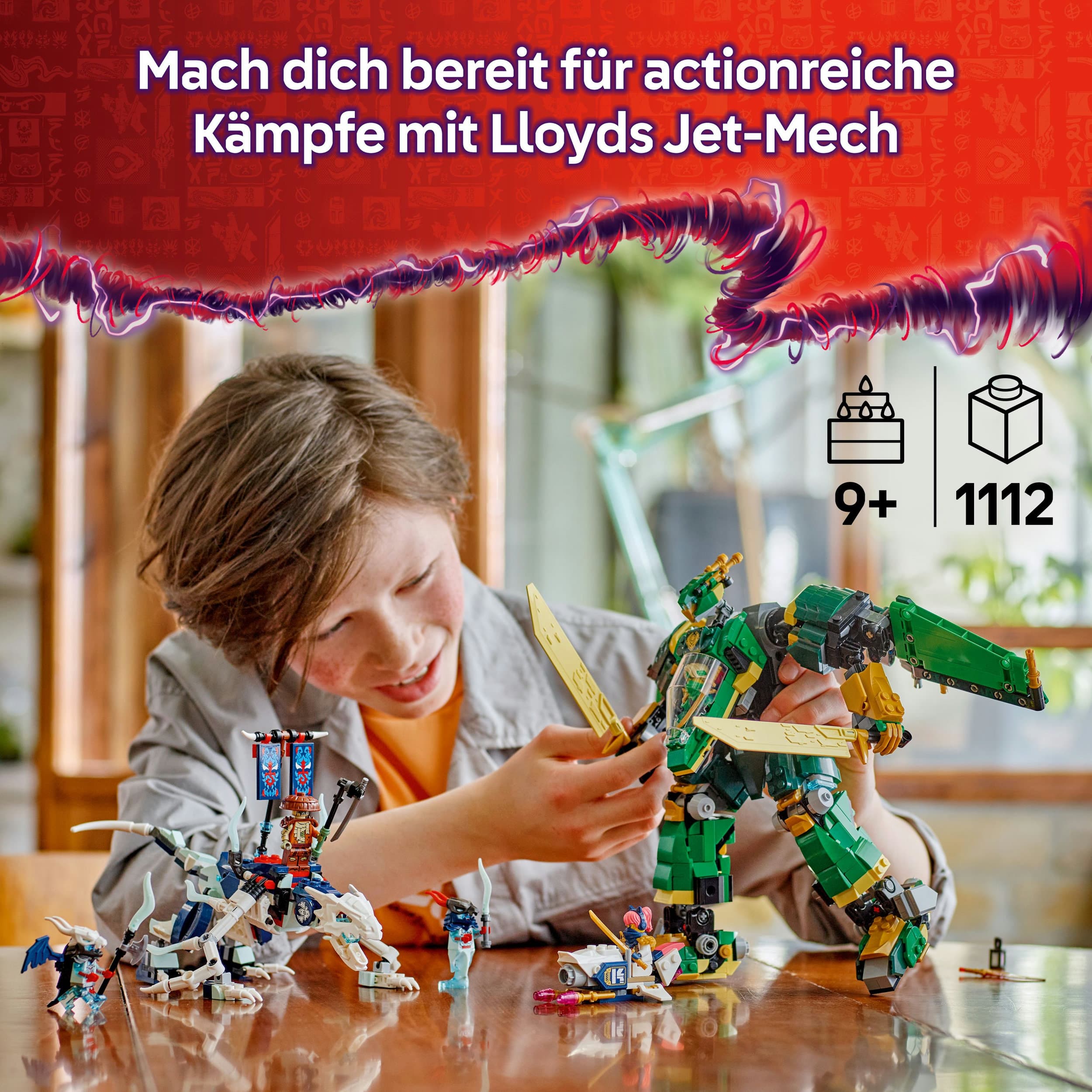 Produktbild LEGO NINJAGO 2in1 Lloyds Jet-Mech - Set mit Drachen & Figuren - 71845 7 von 7