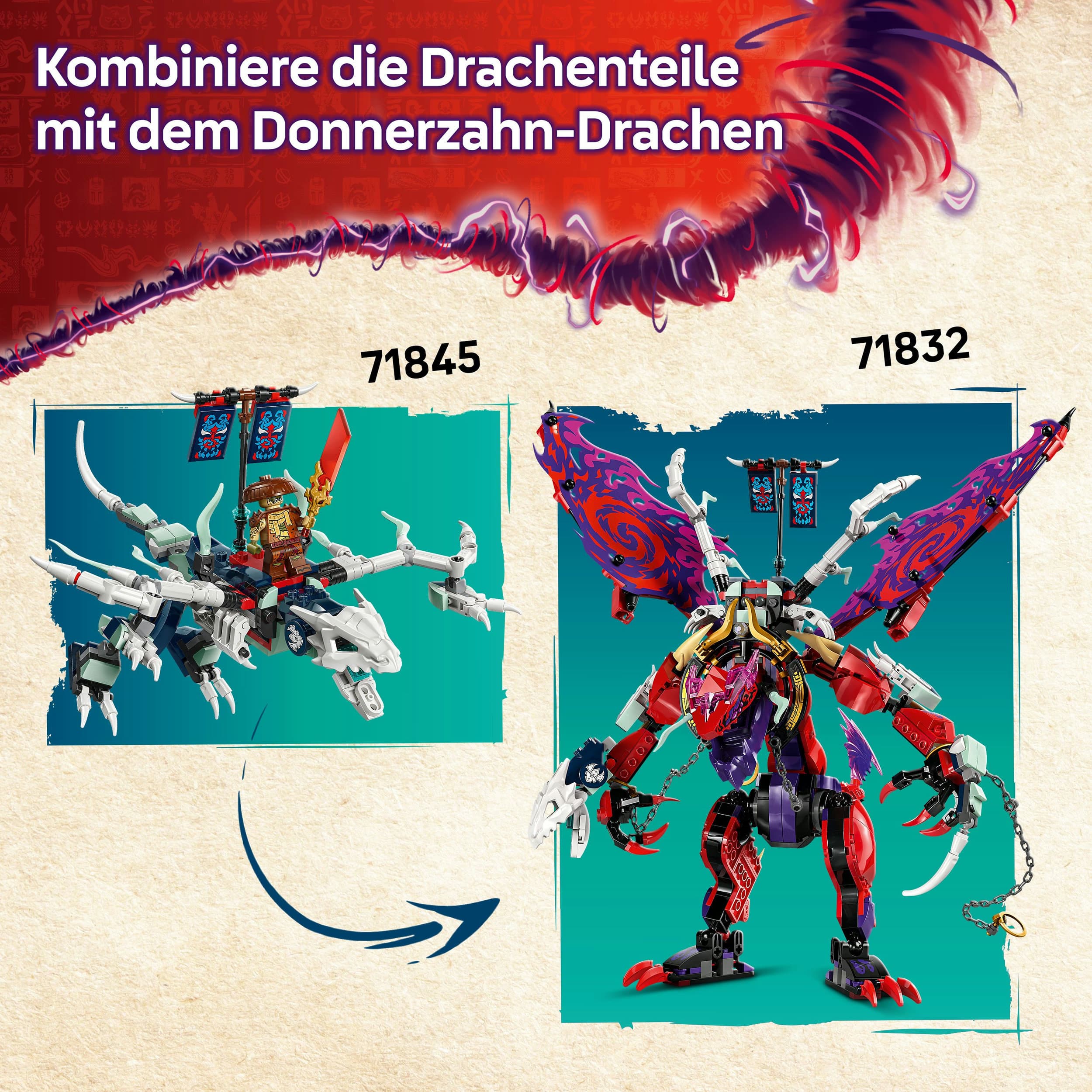 Produktbild LEGO NINJAGO 2in1 Lloyds Jet-Mech - Set mit Drachen & Figuren - 71845 5 von 7