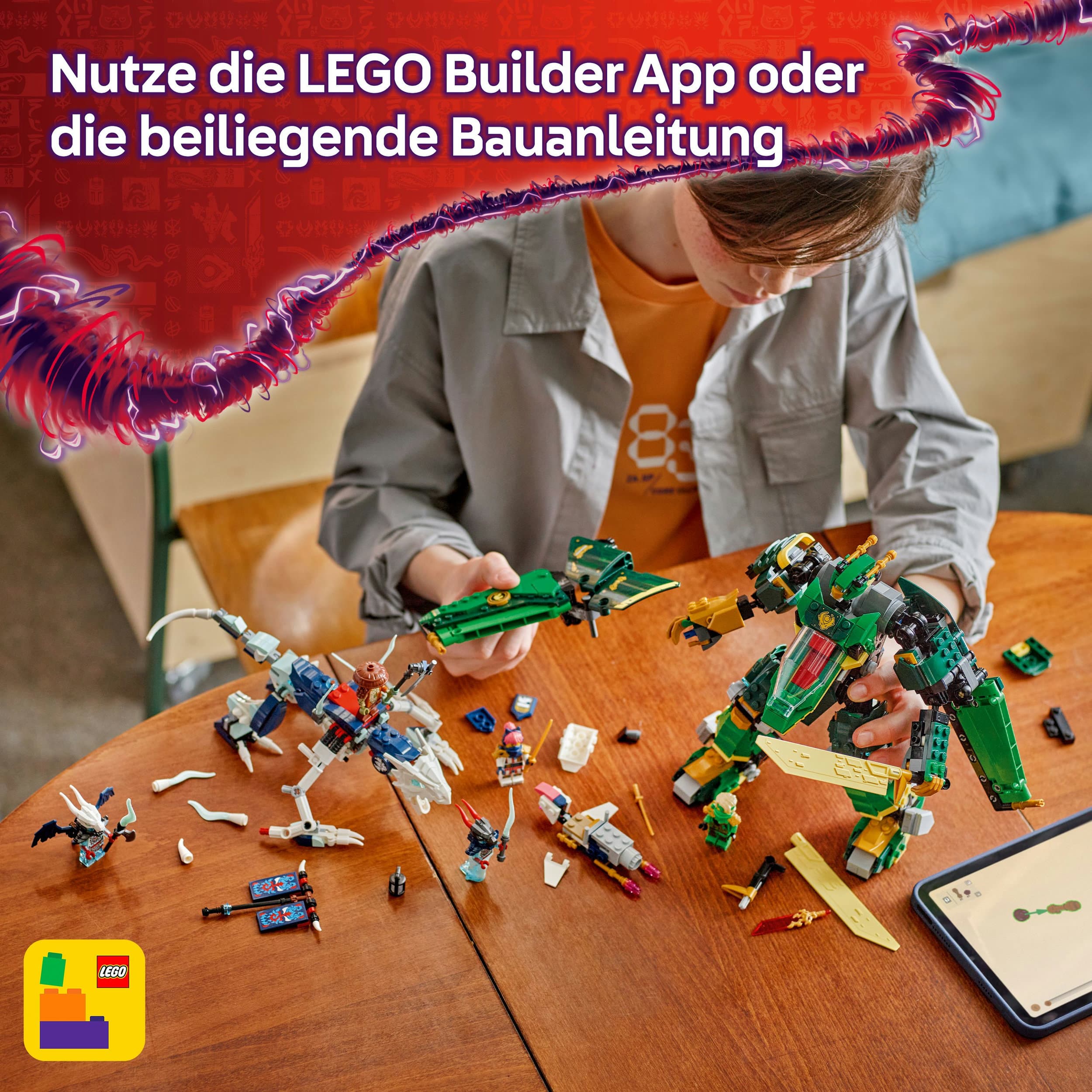 Produktbild LEGO NINJAGO 2in1 Lloyds Jet-Mech - Set mit Drachen & Figuren - 71845 3 von 7