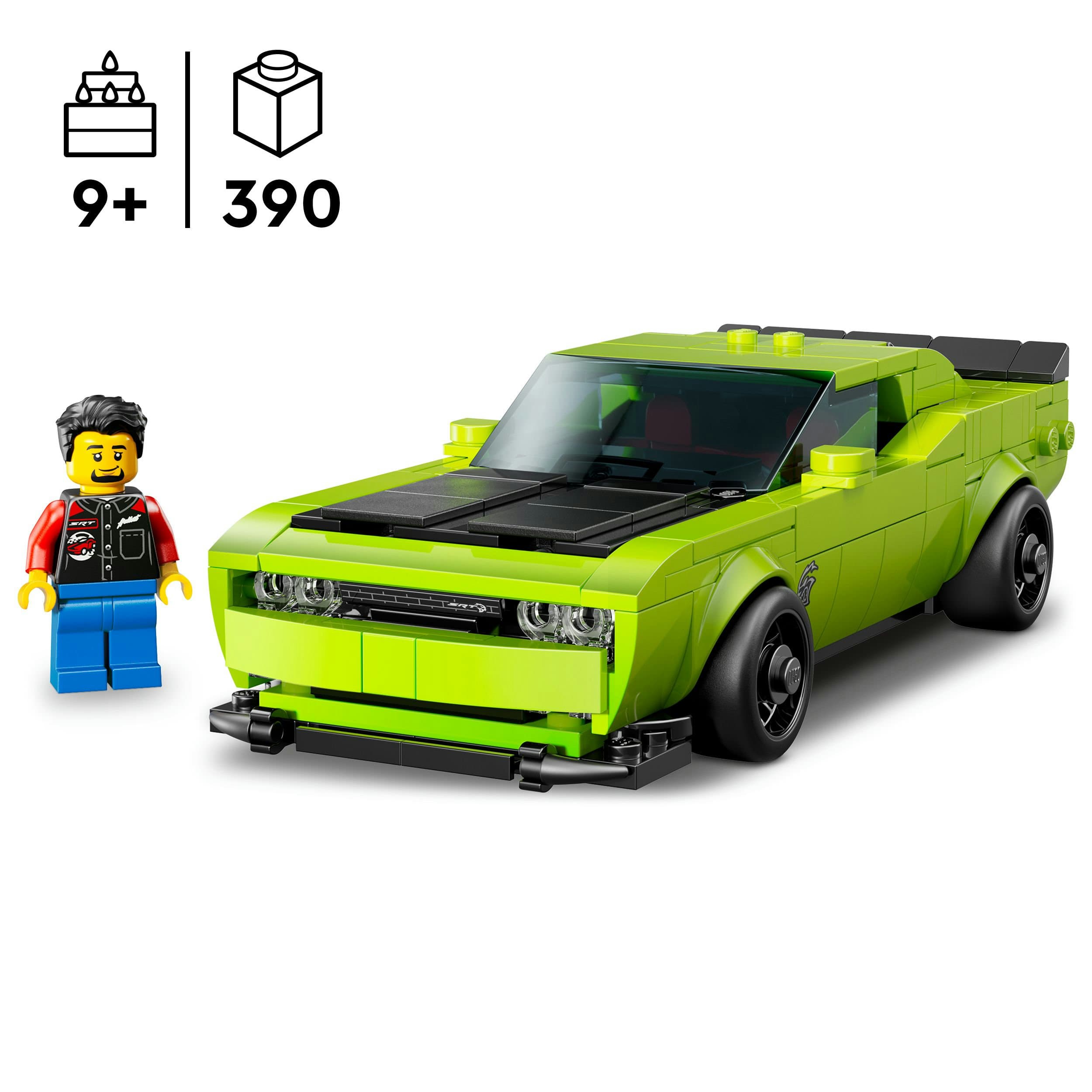 Produktbild LEGO Speed Champions Dodge Challenger SRT Hellcat Sportwagen 77237 6 von 8