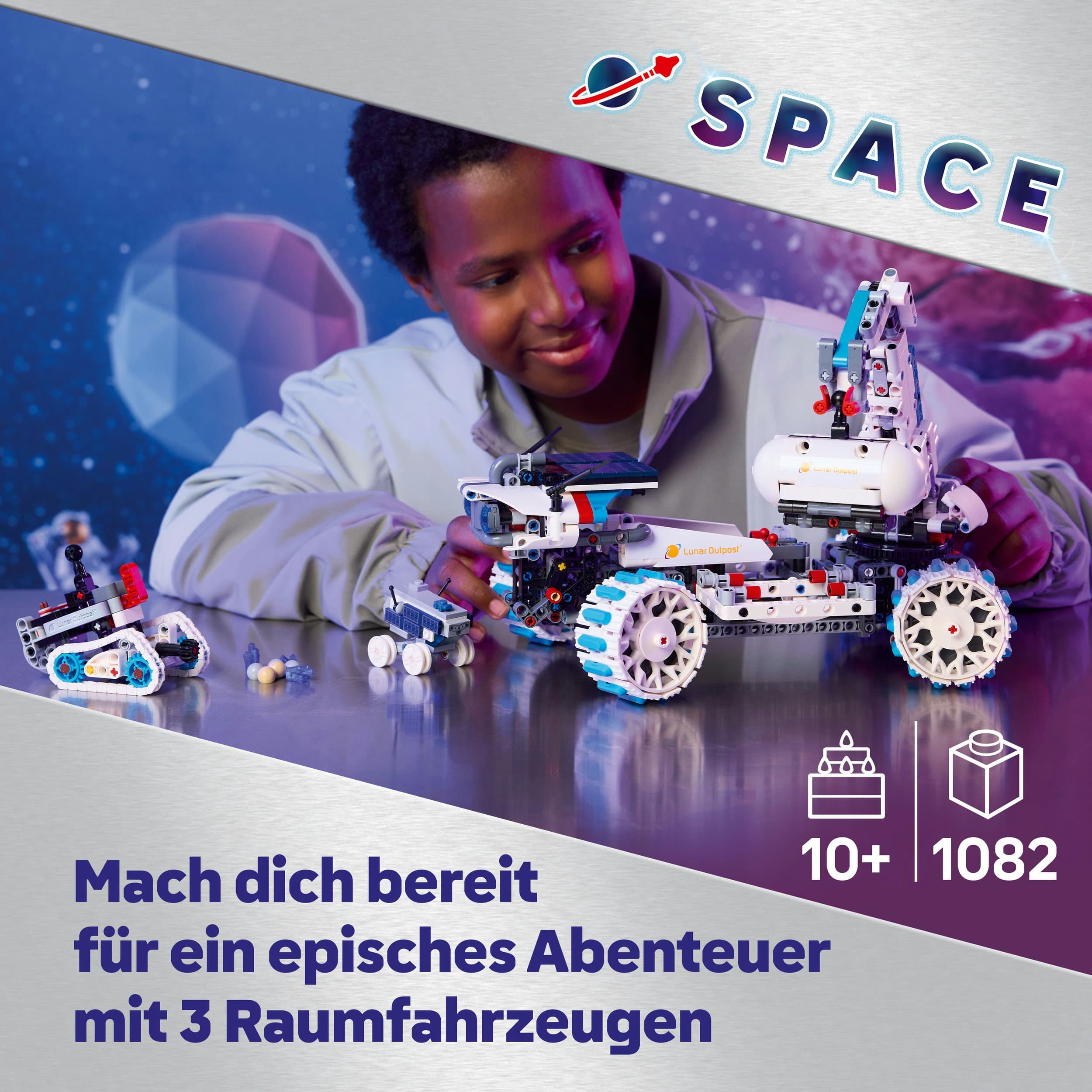 Produktbild LEGO Technic Lunar Outpost Mondrover-Raumfahrzeug 42211, Spielzeug 8 von 9