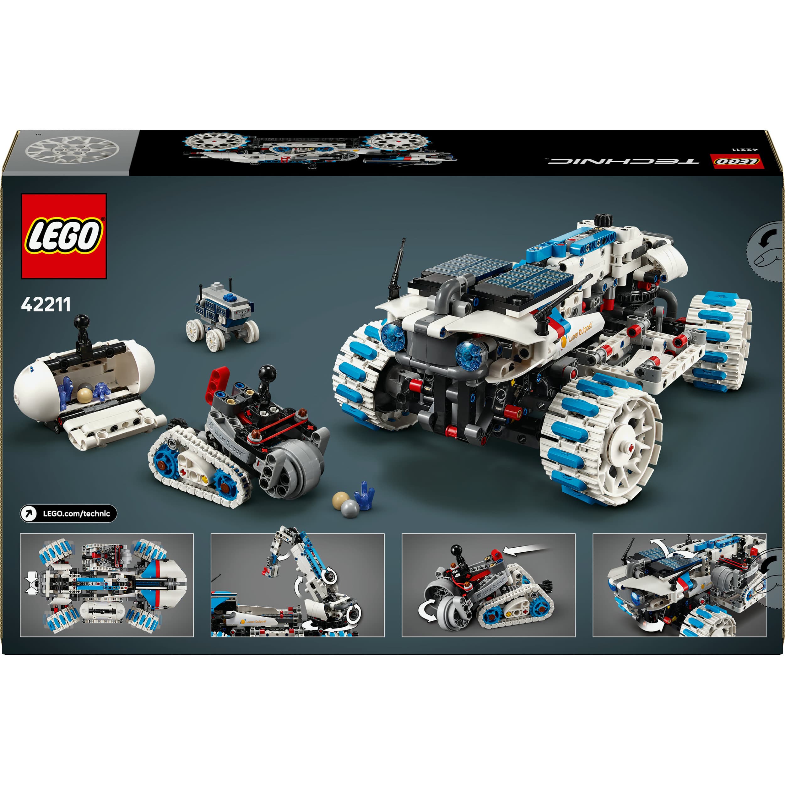 Produktbild LEGO Technic Lunar Outpost Mondrover-Raumfahrzeug 42211, Spielzeug 2 von 9
