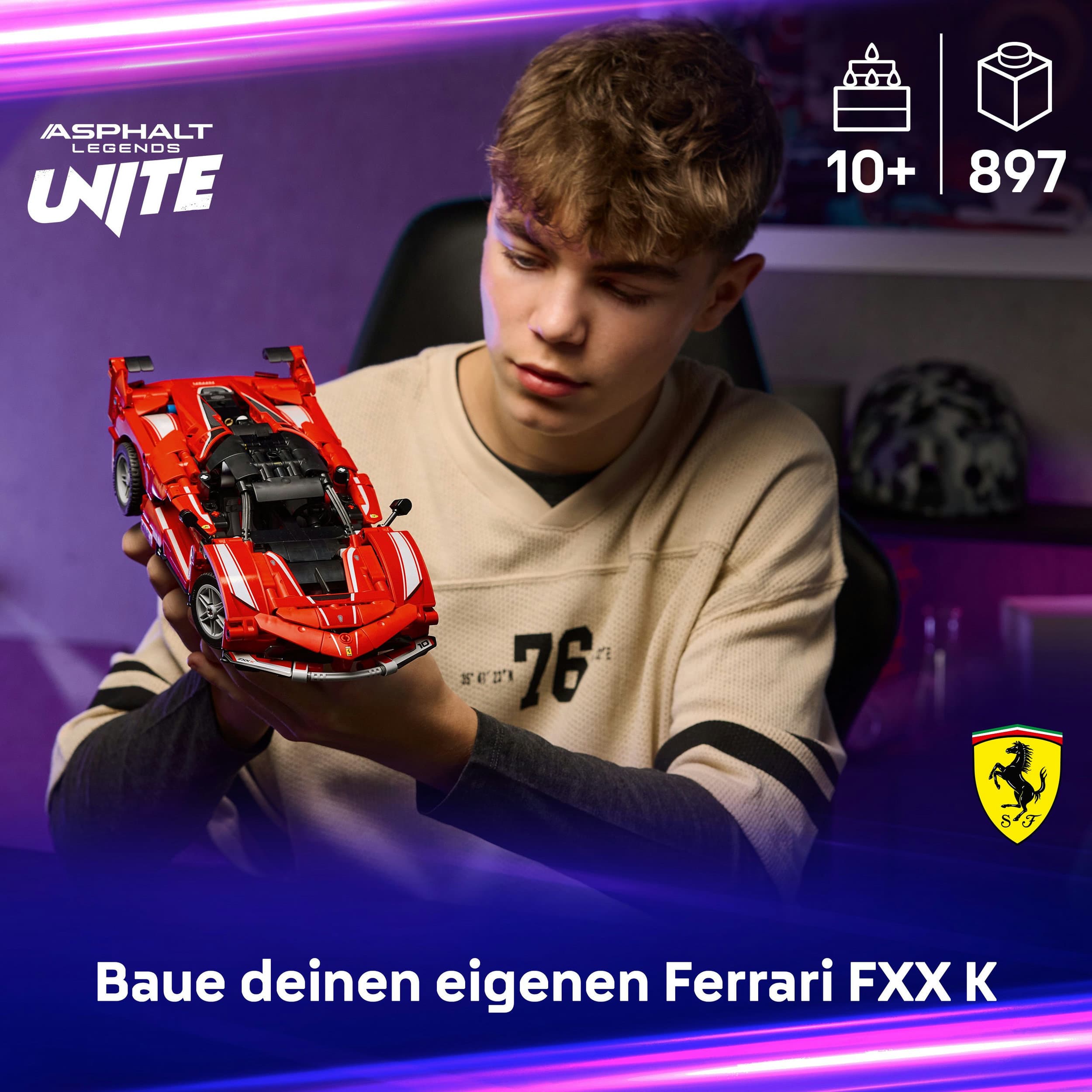 Produktbild LEGO Technic Ferrari FXX K 42212 – Modellauto-Bauset – MINT-Spielzeug 7 von 8