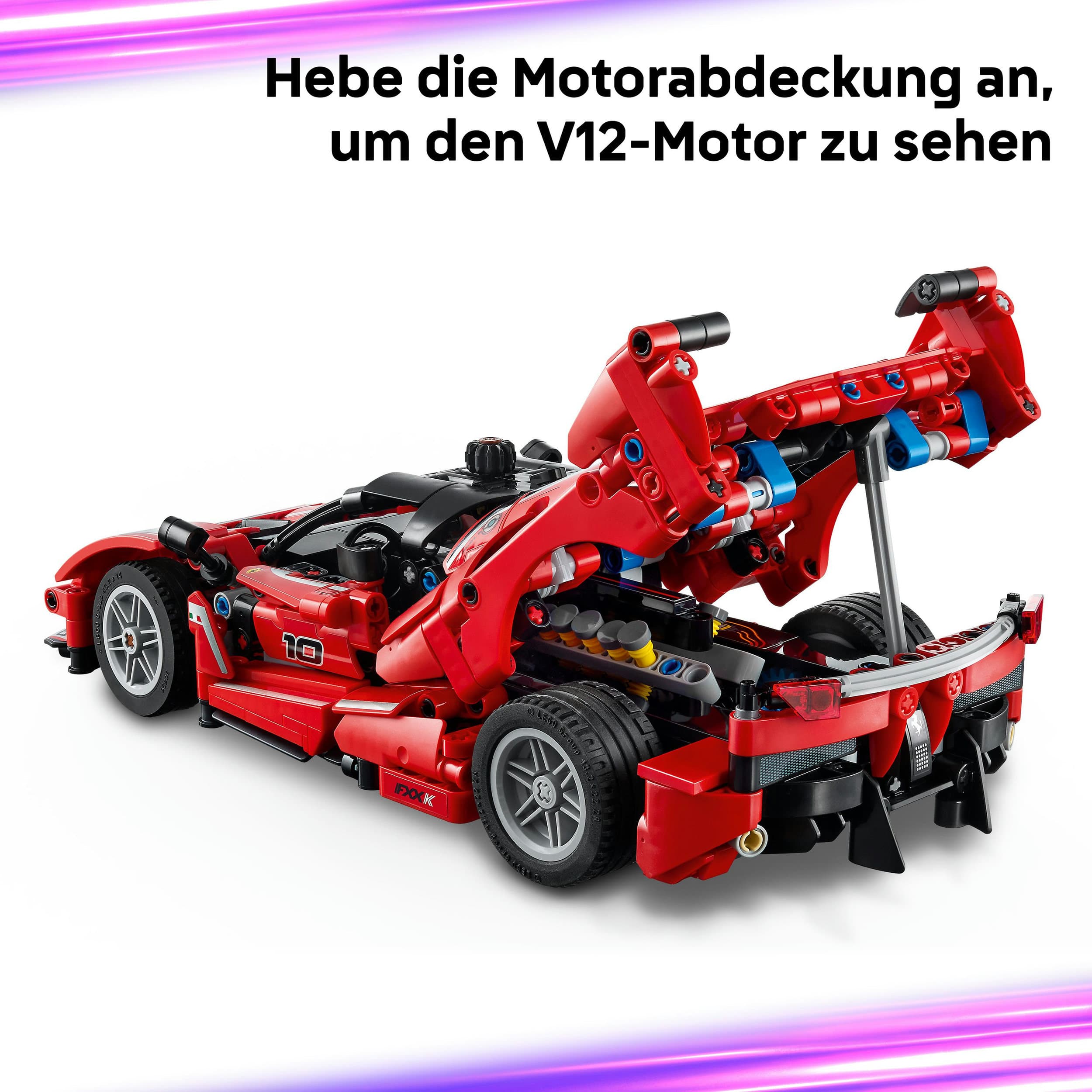 Produktbild LEGO Technic Ferrari FXX K 42212 – Modellauto-Bauset – MINT-Spielzeug 6 von 8