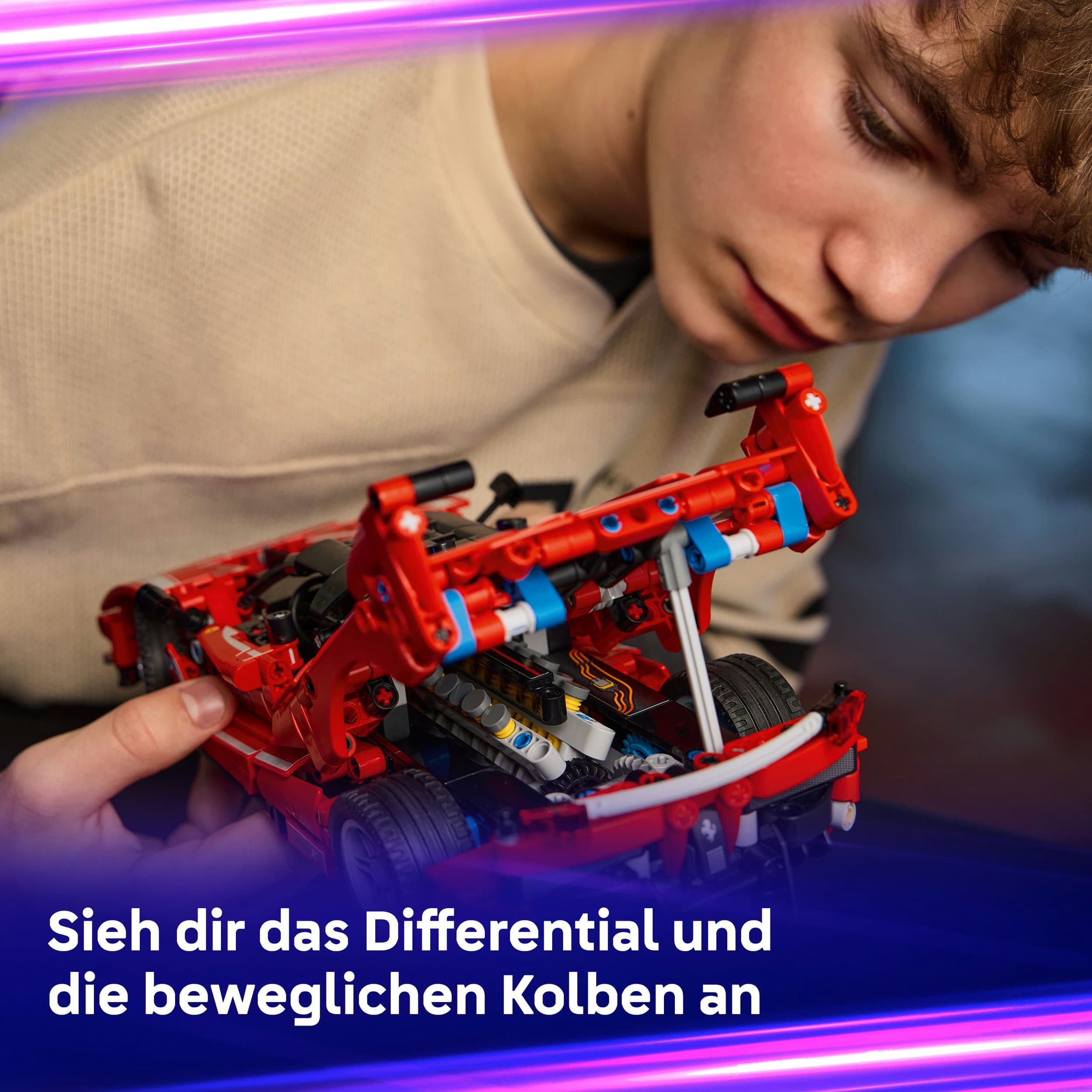 Produktbild LEGO Technic Ferrari FXX K 42212 – Modellauto-Bauset – MINT-Spielzeug 4 von 8
