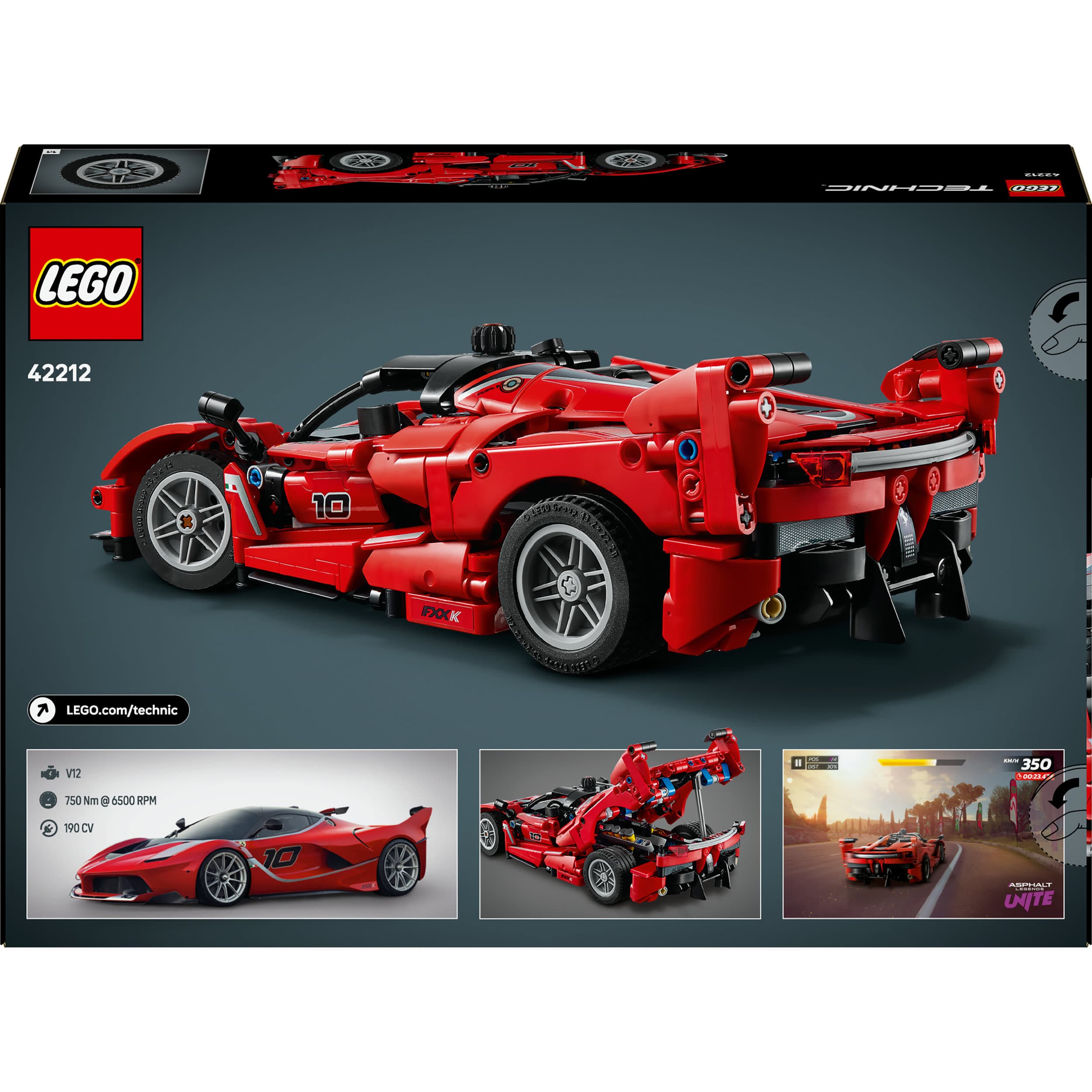 Produktbild LEGO Technic Ferrari FXX K 42212 – Modellauto-Bauset – MINT-Spielzeug 2 von 8