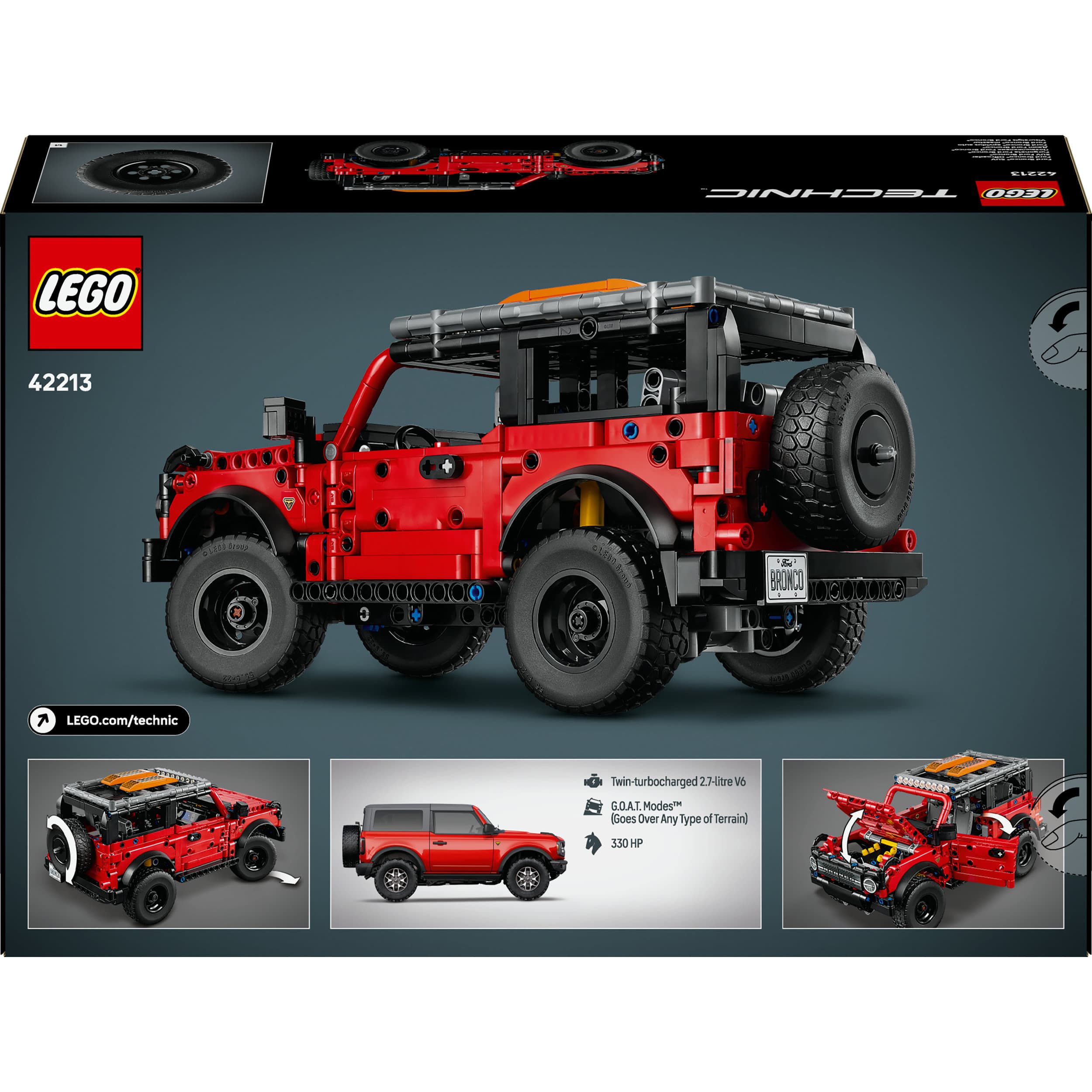 Produktbild LEGO Technic Ford Bronco Offroader 42213 – Modellauto ab 9 Jahren 2 von 9