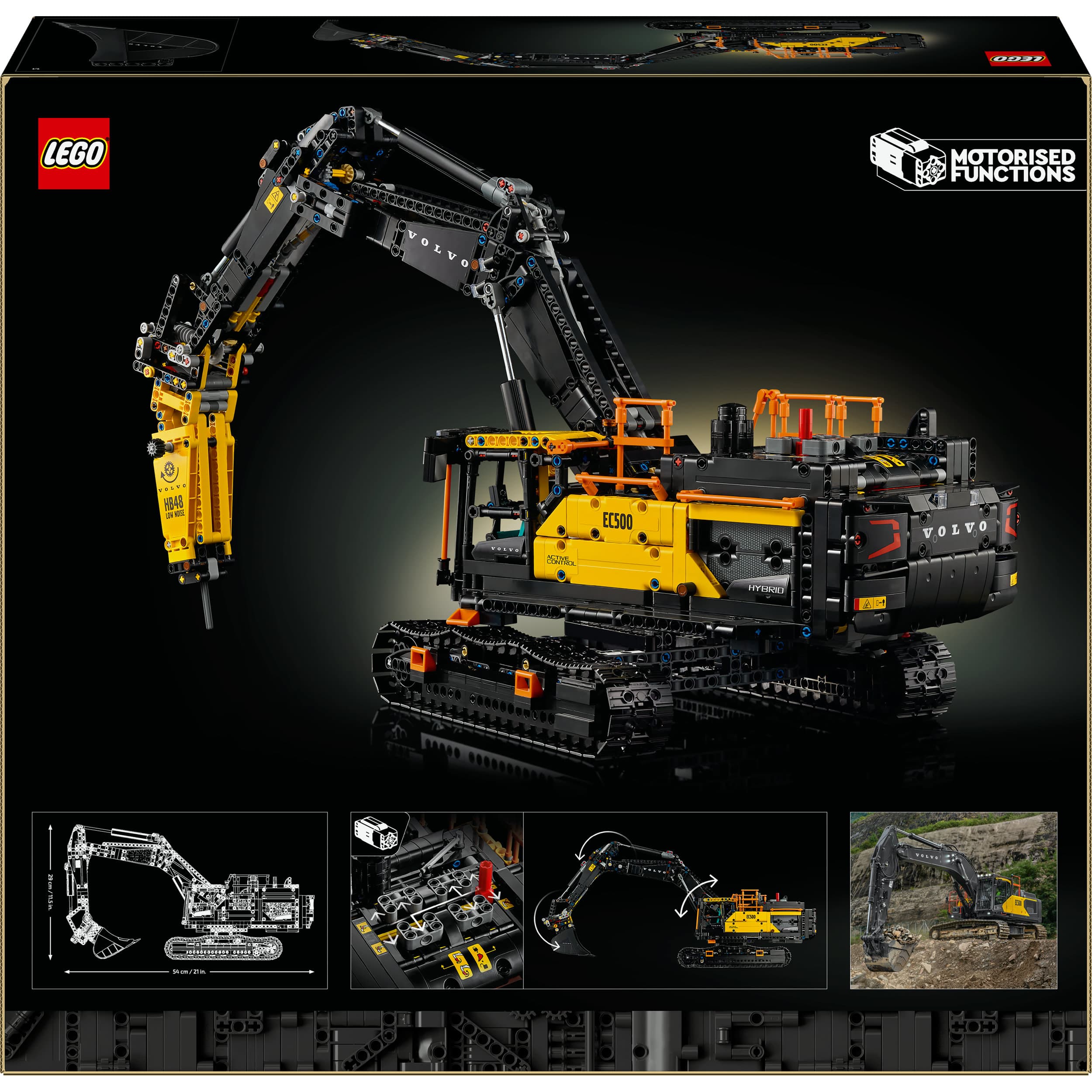 Produktbild LEGO Technic 42215 Volvo EC500 Hybrid-Bagger, Spielzeug Modellauto 2 von 8