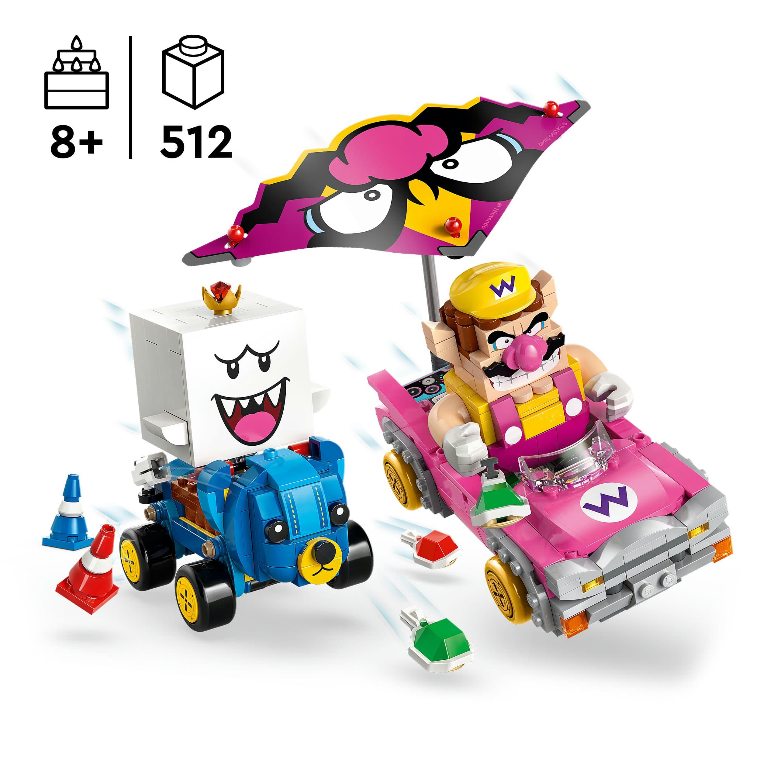 Produktbild LEGO® Super Mario™: Mario Kart™ – Wario & König Buu Huu 72038 6 von 8