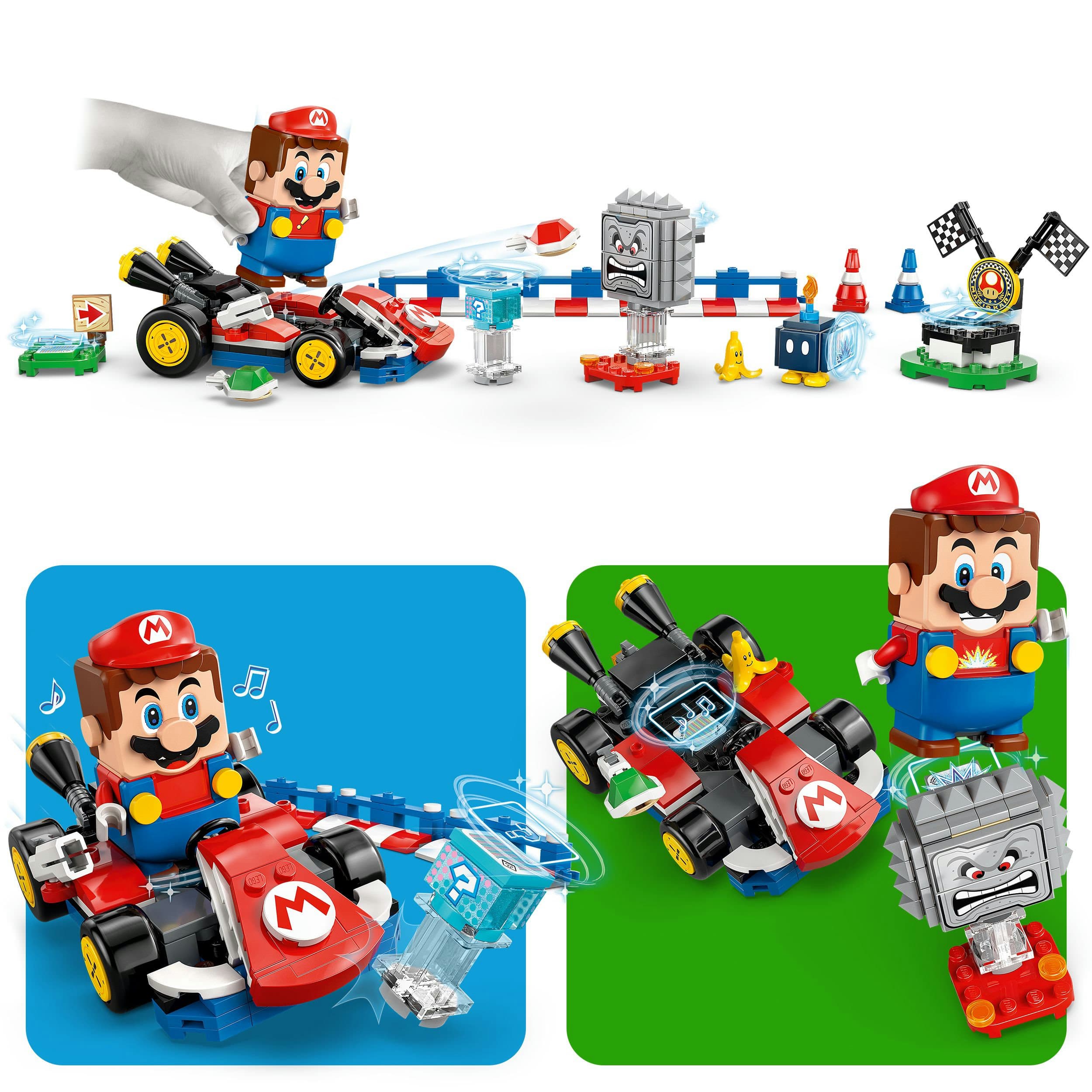 Produktbild LEGO® Super Mario: Mario Kart – Interaktiver LEGO® Mario™ & Standard-Kart 72043 4 von 8