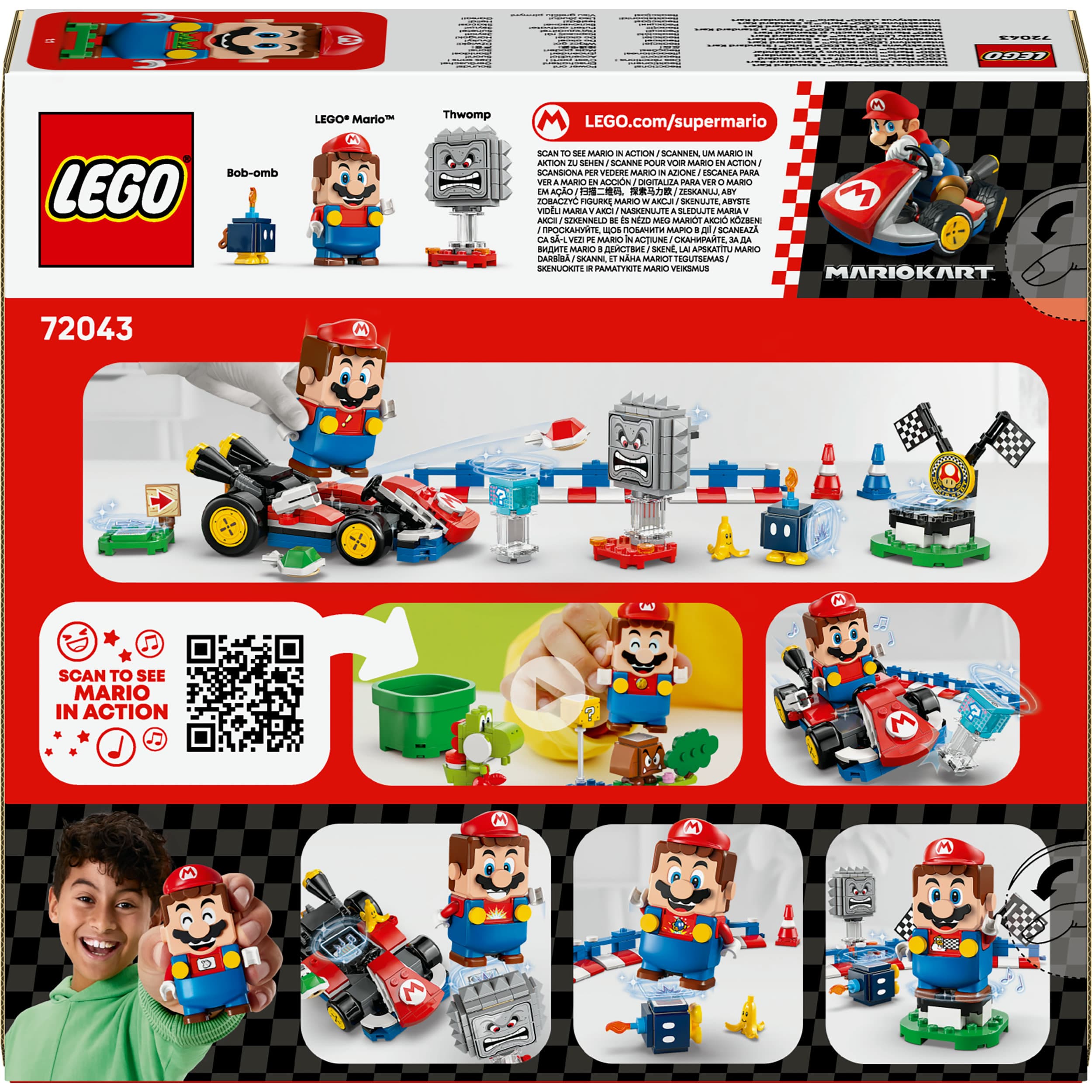 Produktbild LEGO® Super Mario: Mario Kart – Interaktiver LEGO® Mario™ & Standard-Kart 72043 2 von 8