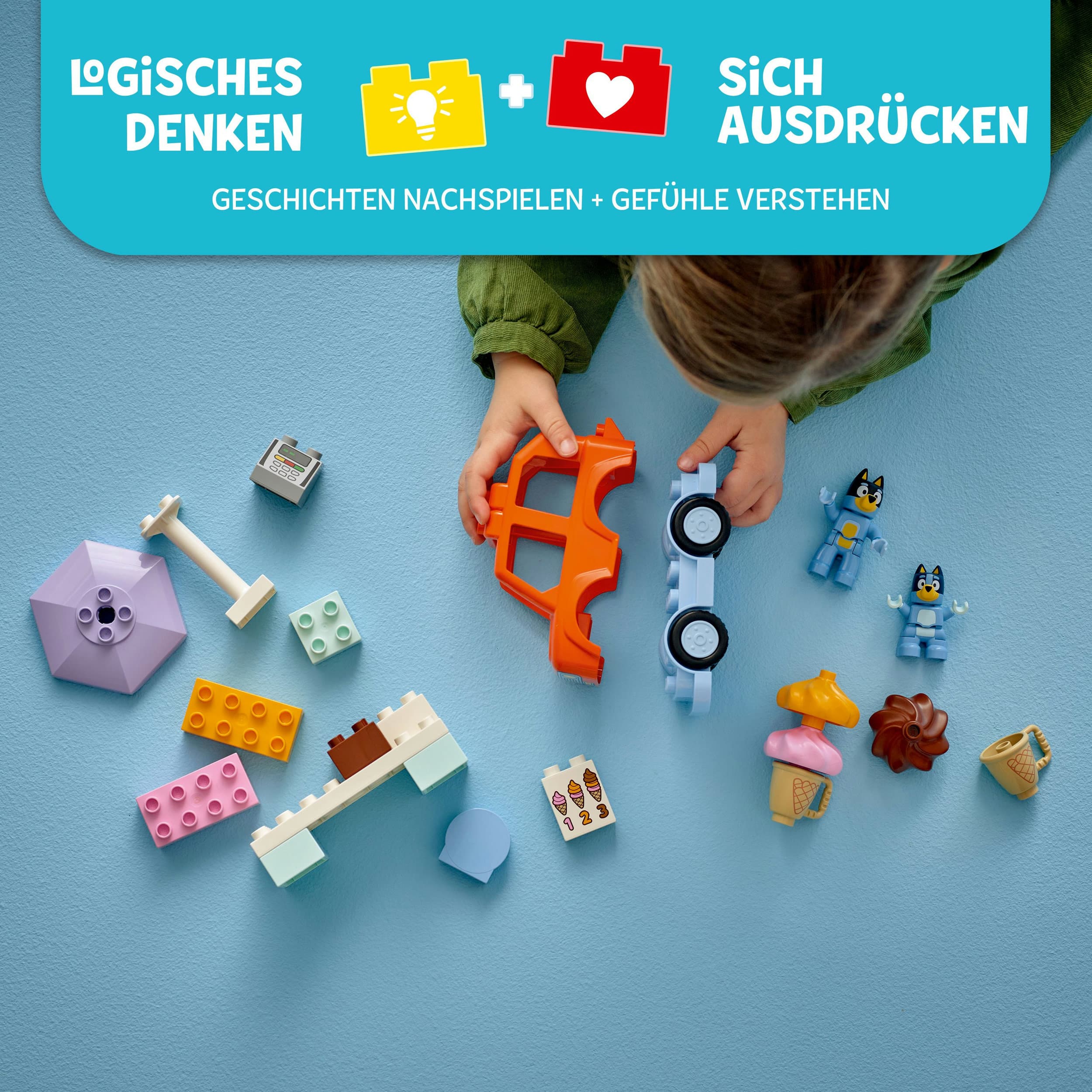 Produktbild LEGO DUPLO Bluey Ausflug zur Eisdiele mit Bluey - Lernspielzeug - 10458 6 von 8