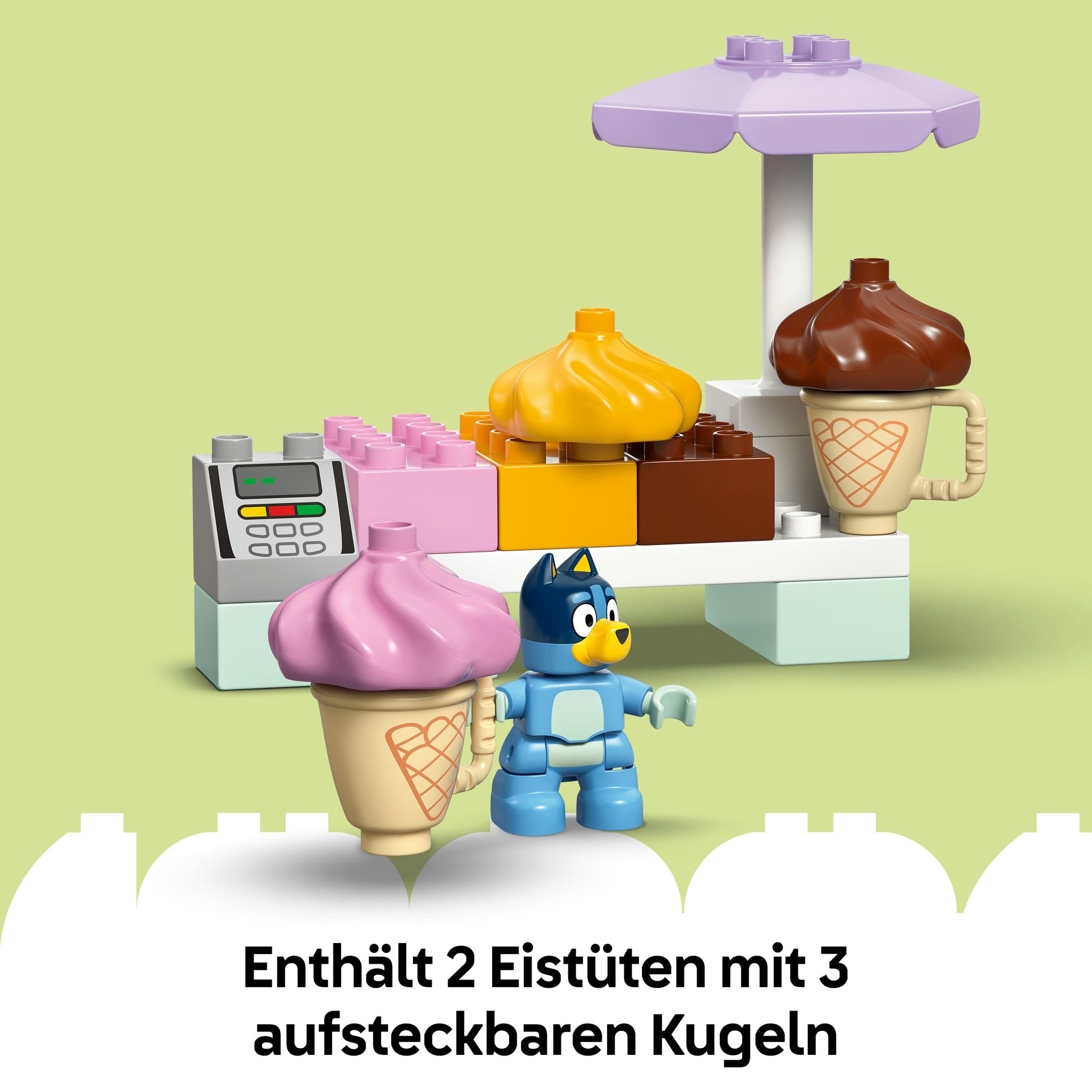 Produktbild LEGO DUPLO Bluey Ausflug zur Eisdiele mit Bluey - Lernspielzeug - 10458 4 von 8