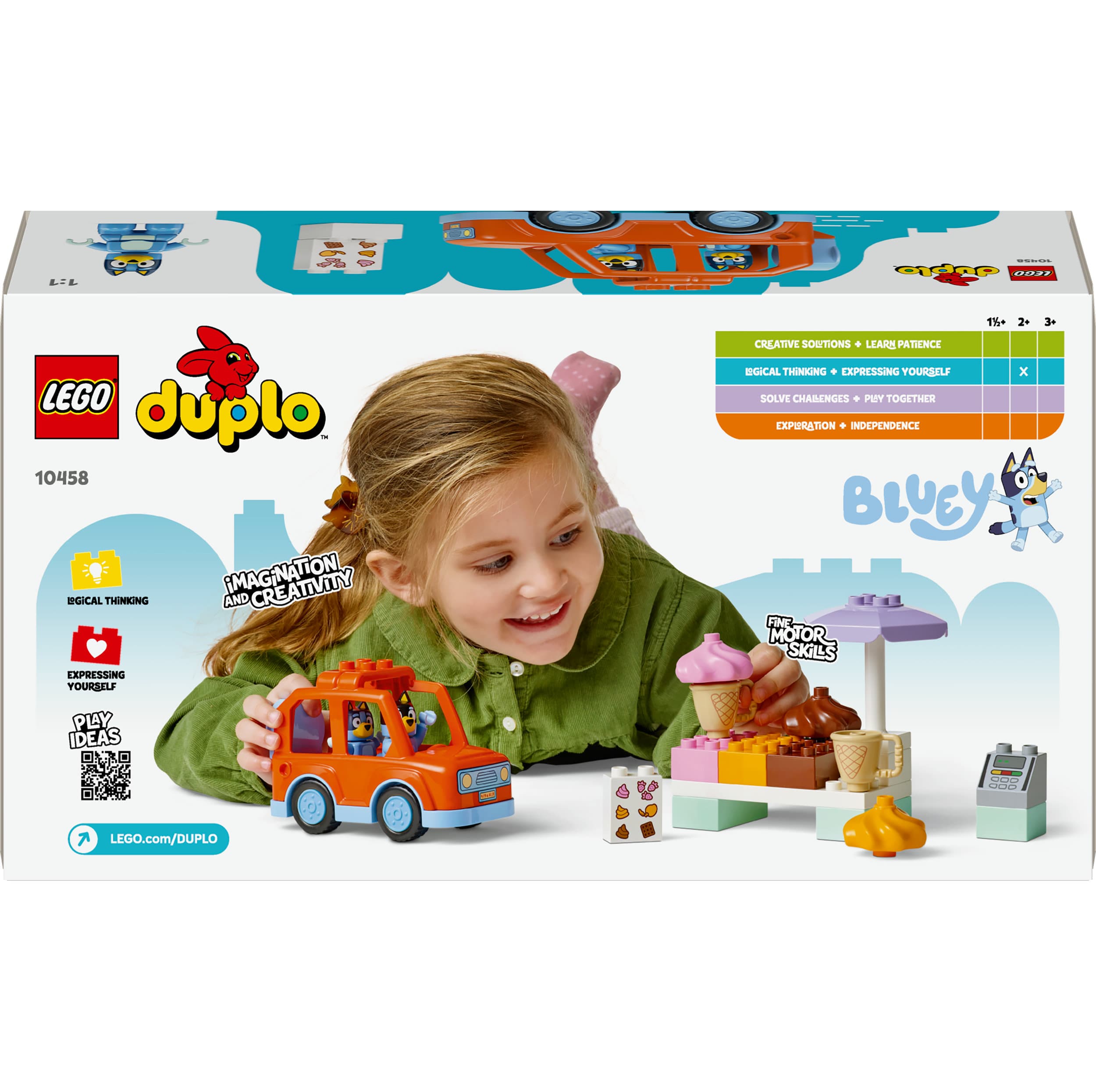 Produktbild LEGO DUPLO Bluey Ausflug zur Eisdiele mit Bluey - Lernspielzeug - 10458 2 von 8