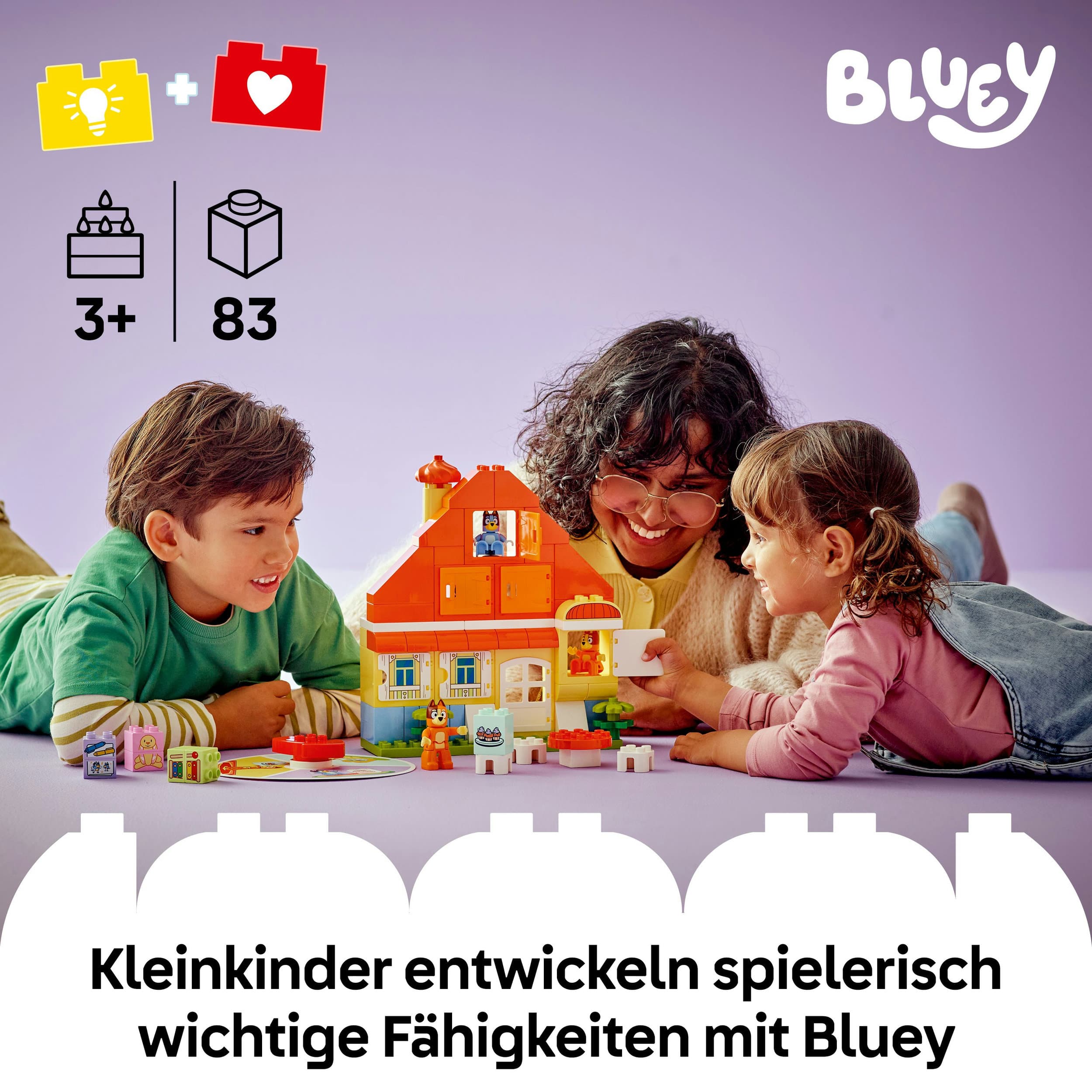 Produktbild LEGO DUPLO Bluey: Blueys Familienhaus mit Memory-Spiel - Spielzeug 10459 7 von 8