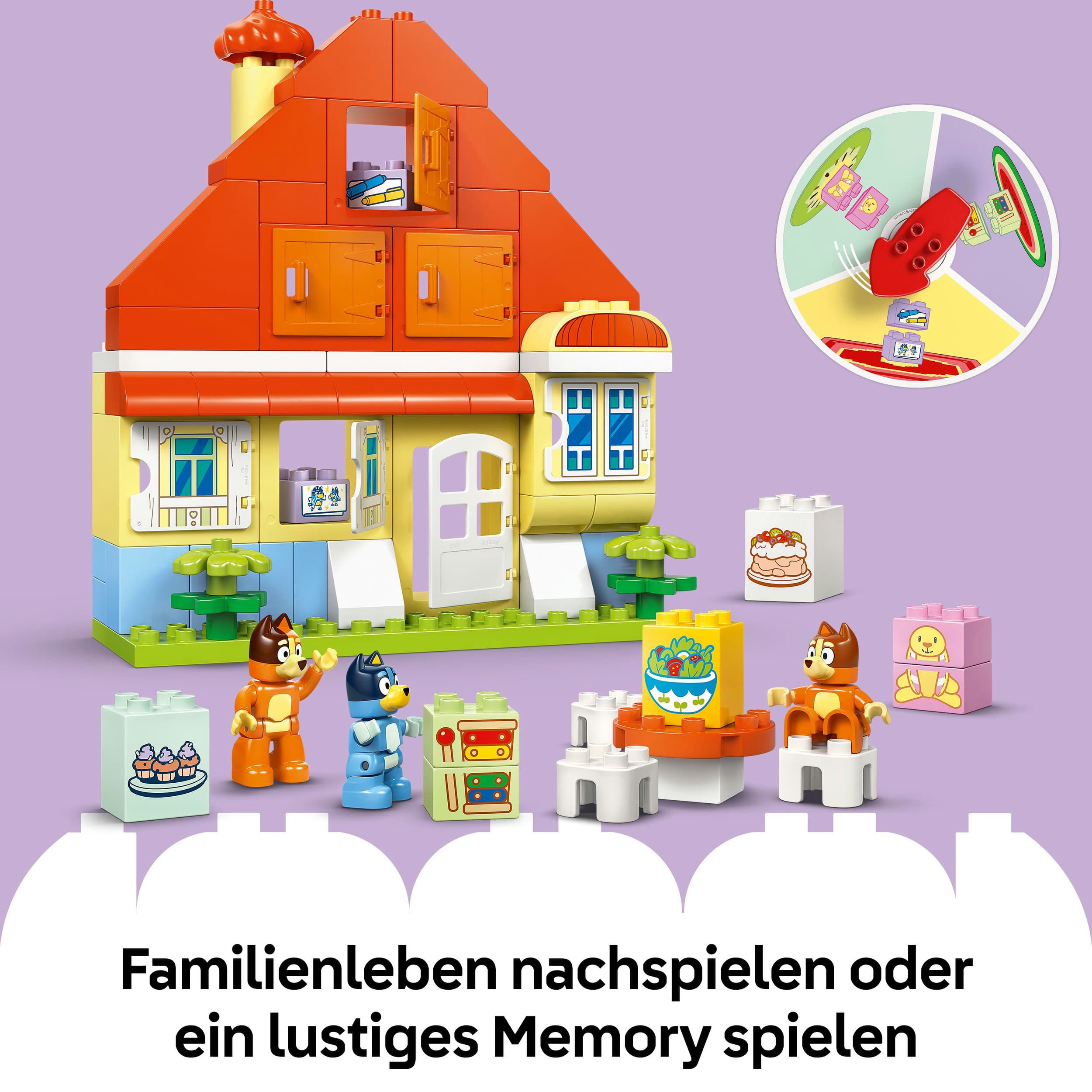 Produktbild LEGO DUPLO Bluey: Blueys Familienhaus mit Memory-Spiel - Spielzeug 10459 4 von 8
